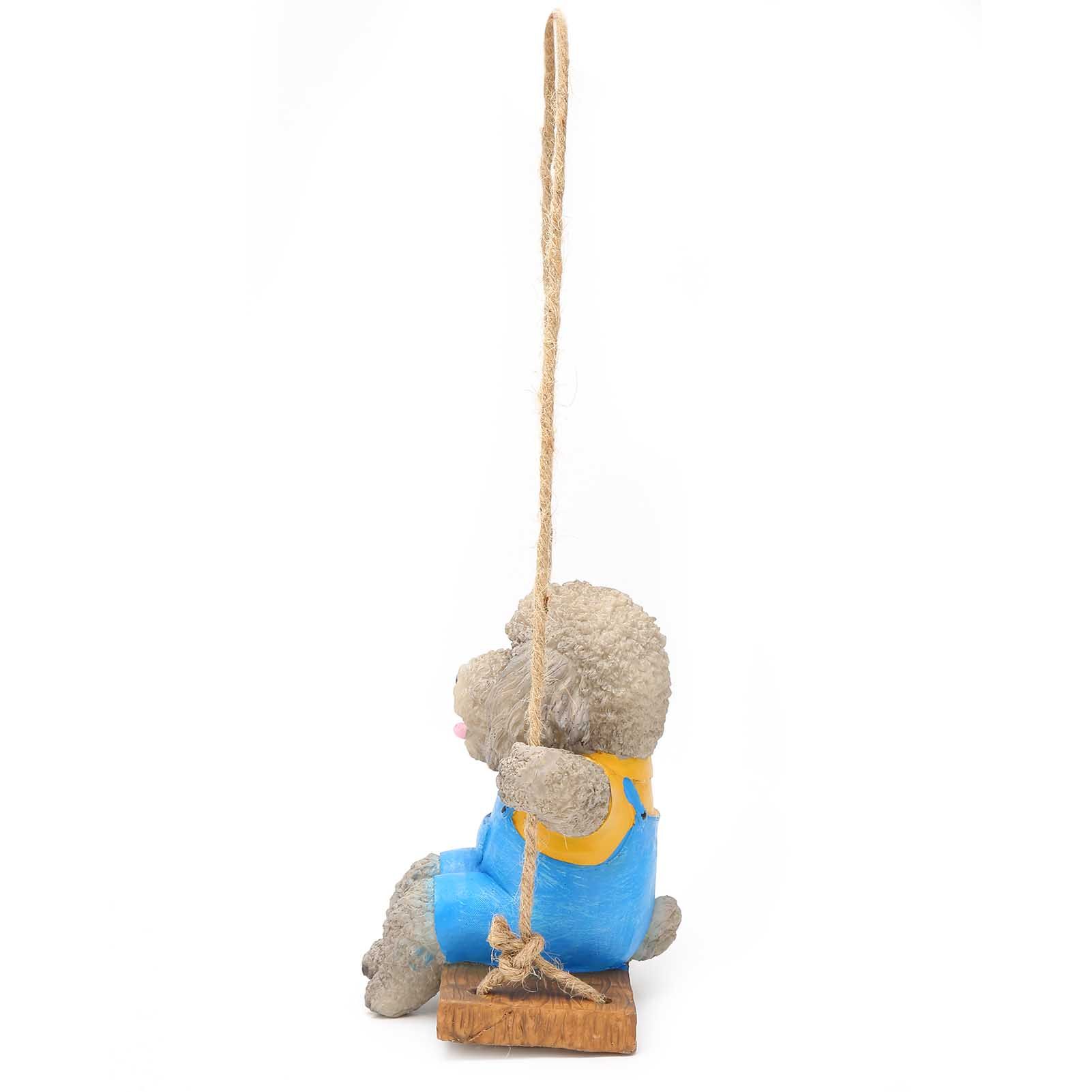 Swing Animal Hanging Teddy Dog Cartoon Garden Decoration Pendant Style Resin view 9