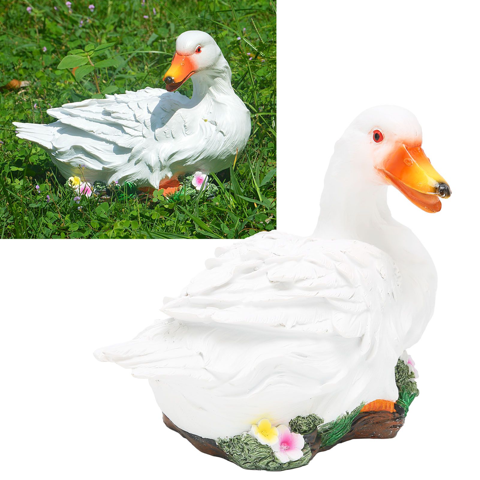 Resin Duck Statue Simulation Duck Ornament Model Decoration for Outdoor Garden view 11