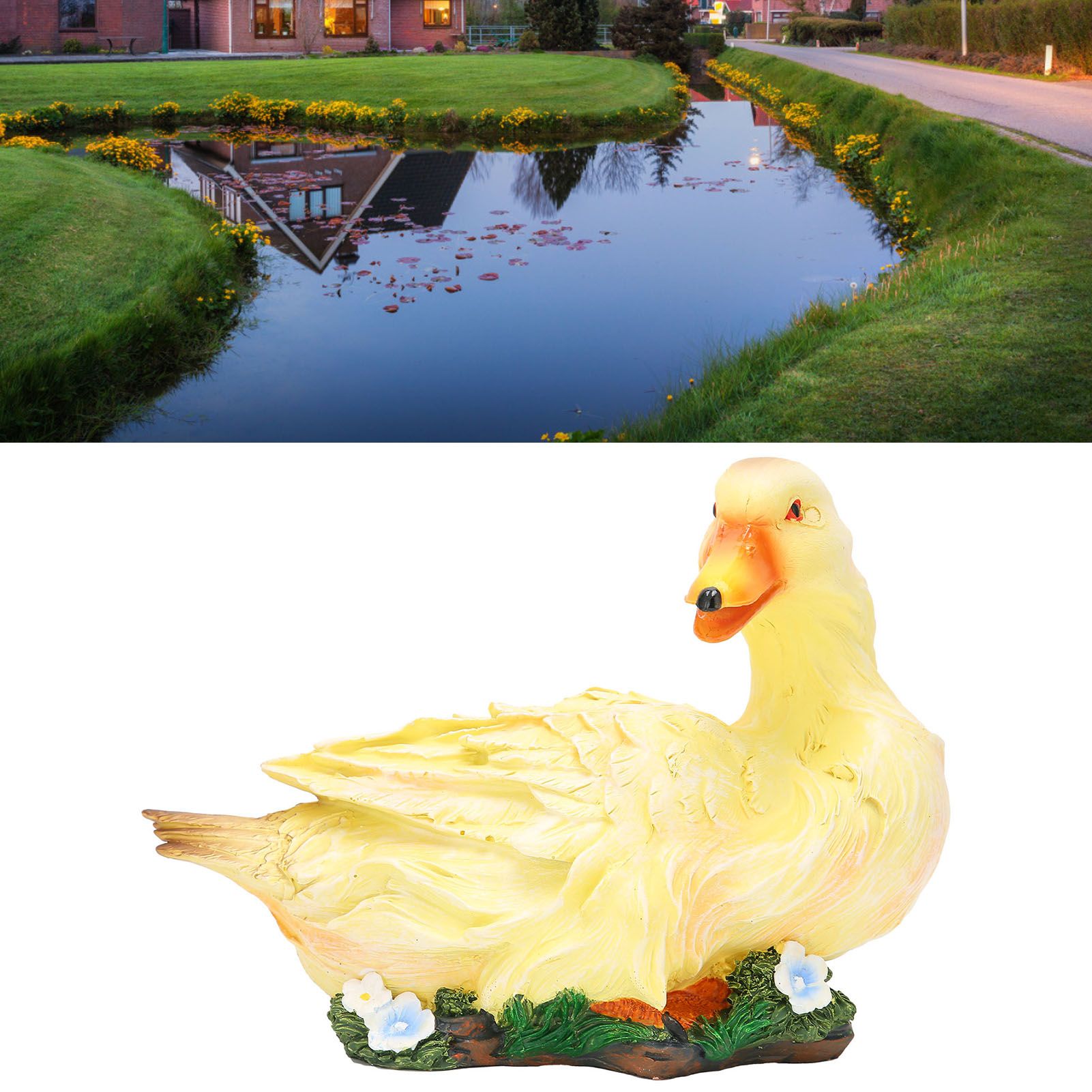 Resin Duck Statue Simulation Duck Ornament Model Decoration for Outdoor Garden view 12