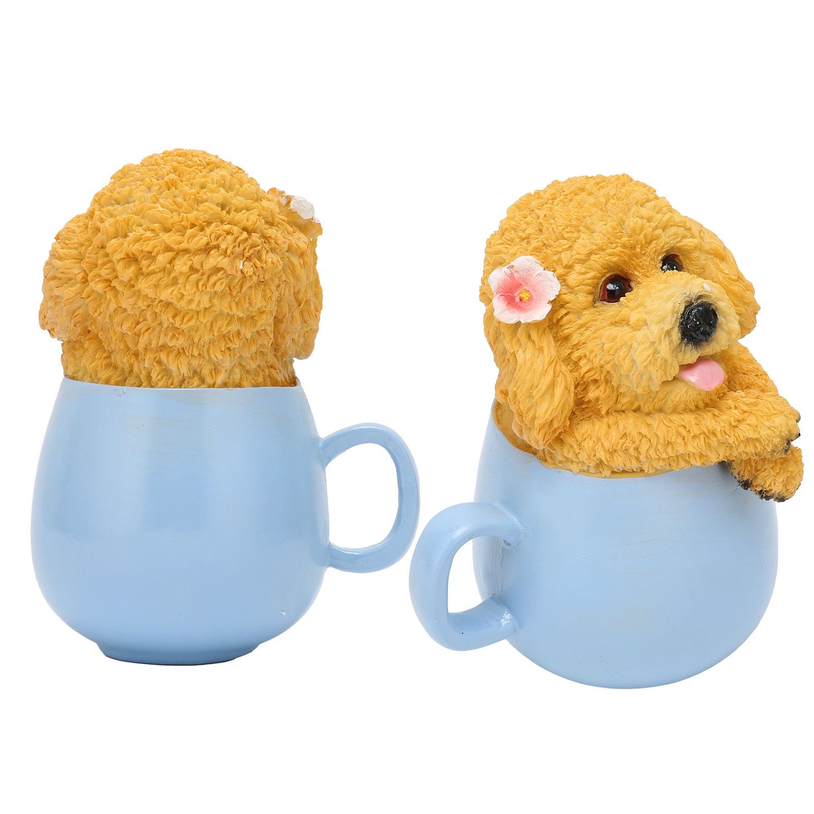 Originality Cup Dog Ornament Synthetic Resin Crafts Garden Decoration for Home view 8