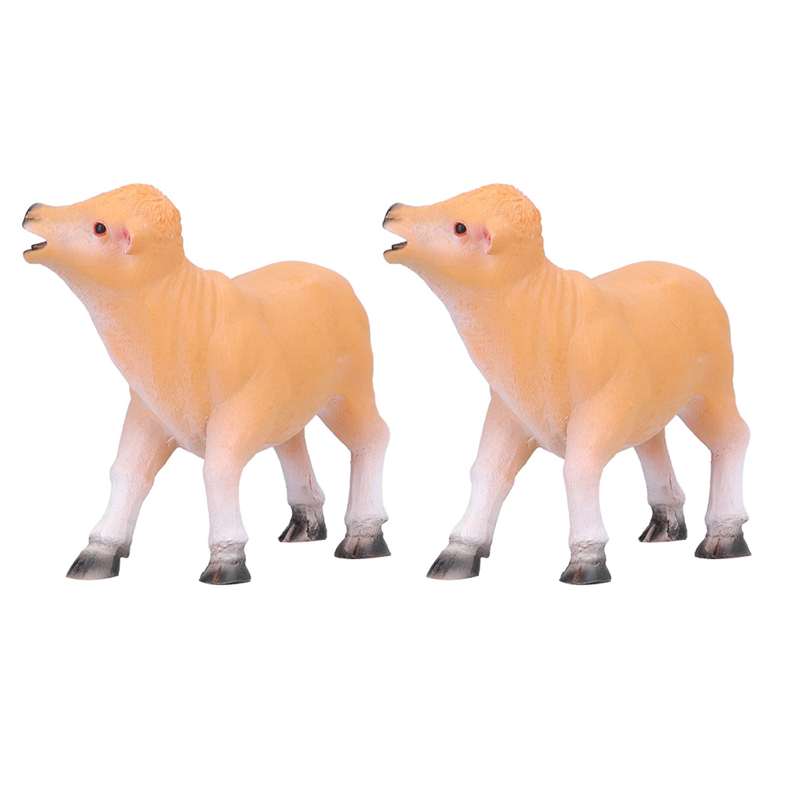 Resin Cattle Ornament 2pcs Animal Model Cattle Figurine Crafts for Garden view 5