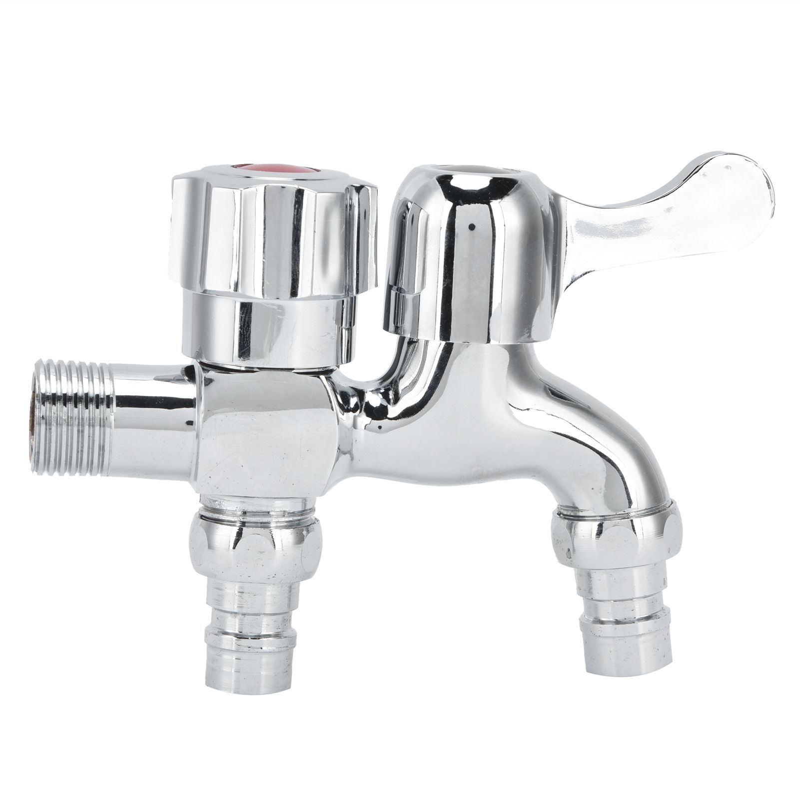 G1/2 Male Thread Double Faucet Washing Machine Faucet Water Tap for Garden