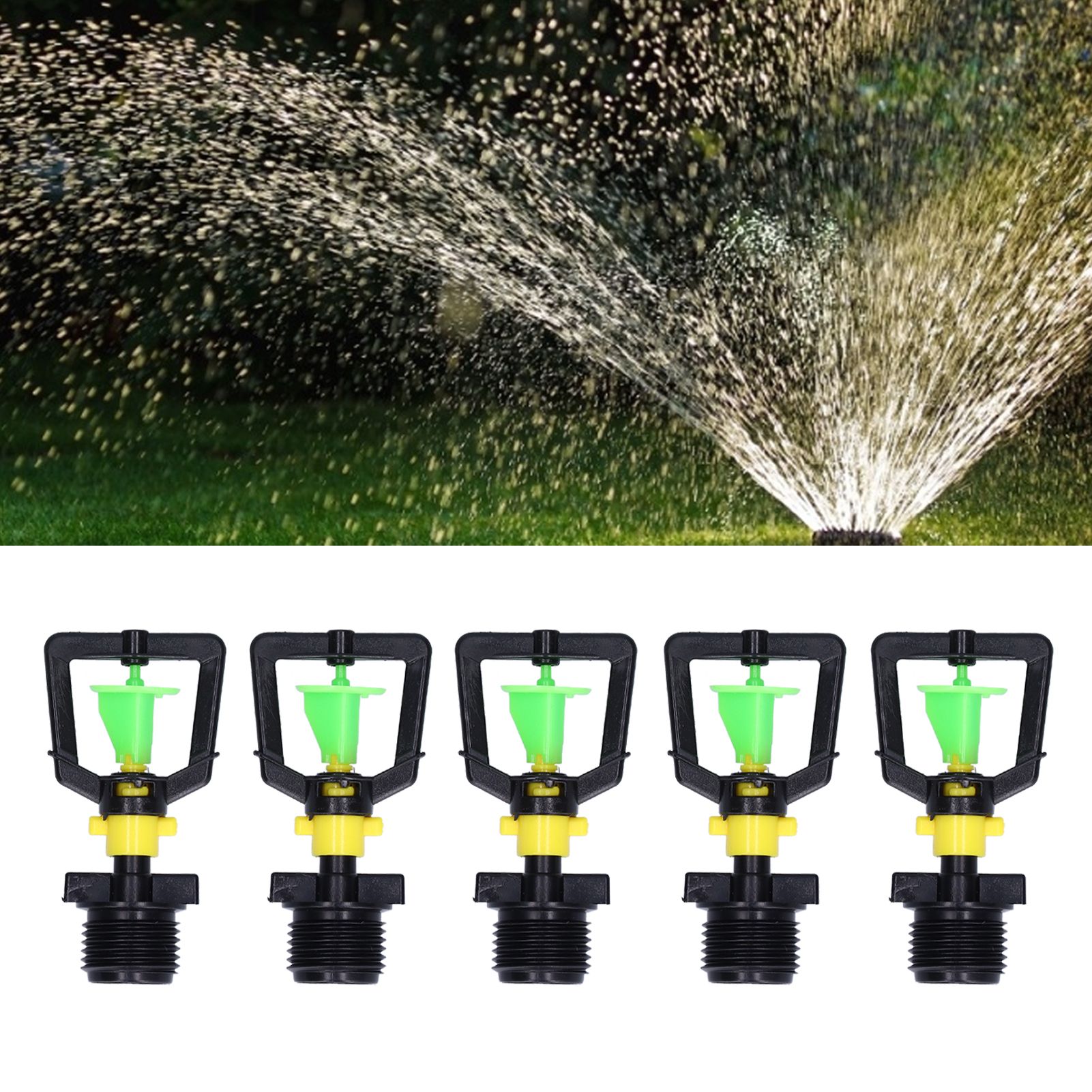 5PCS G1/2 Male Thread Rotating Sprinkler Nozzle Spray Head Misting Nozzle for view 11