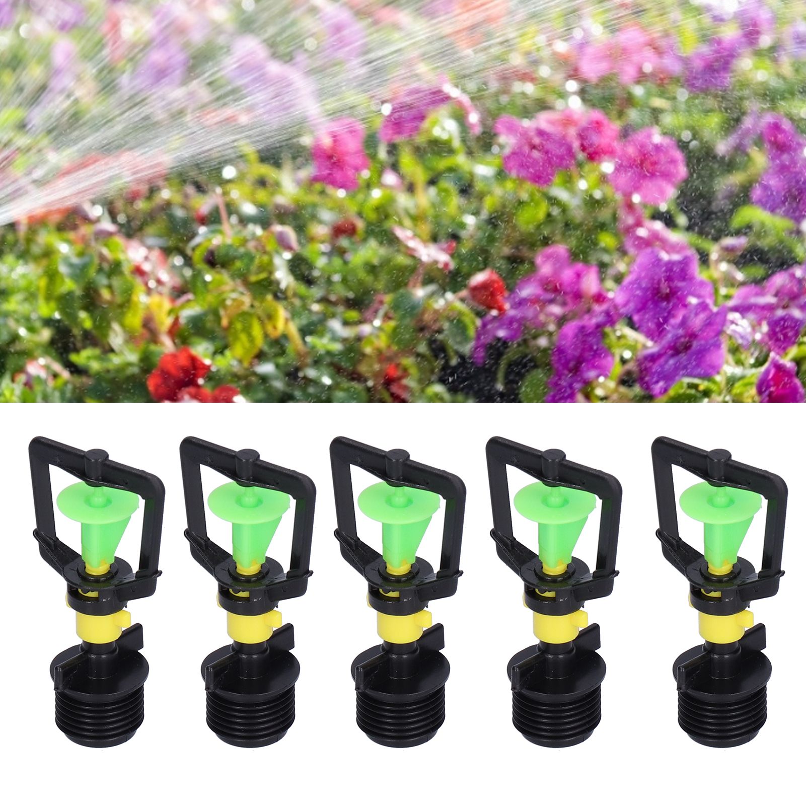 5PCS G1/2 Male Thread Rotating Sprinkler Nozzle Spray Head Misting Nozzle for view 12