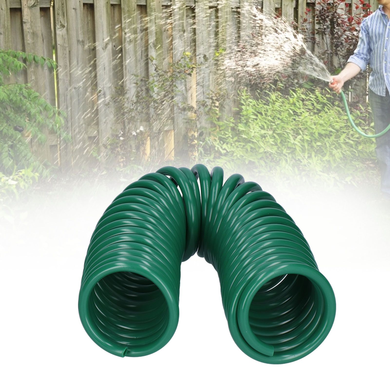 7.5M Coiled Water Hose Retractable Water Pipe Sprayer Connector Garden view 12