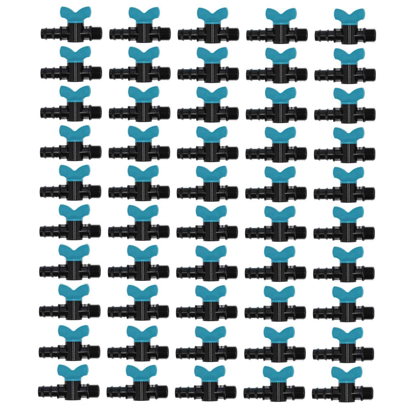 50PCS 20x1/2in Male Thread Irrigation Switch Valve Gate Valves for Garden Drip view 2