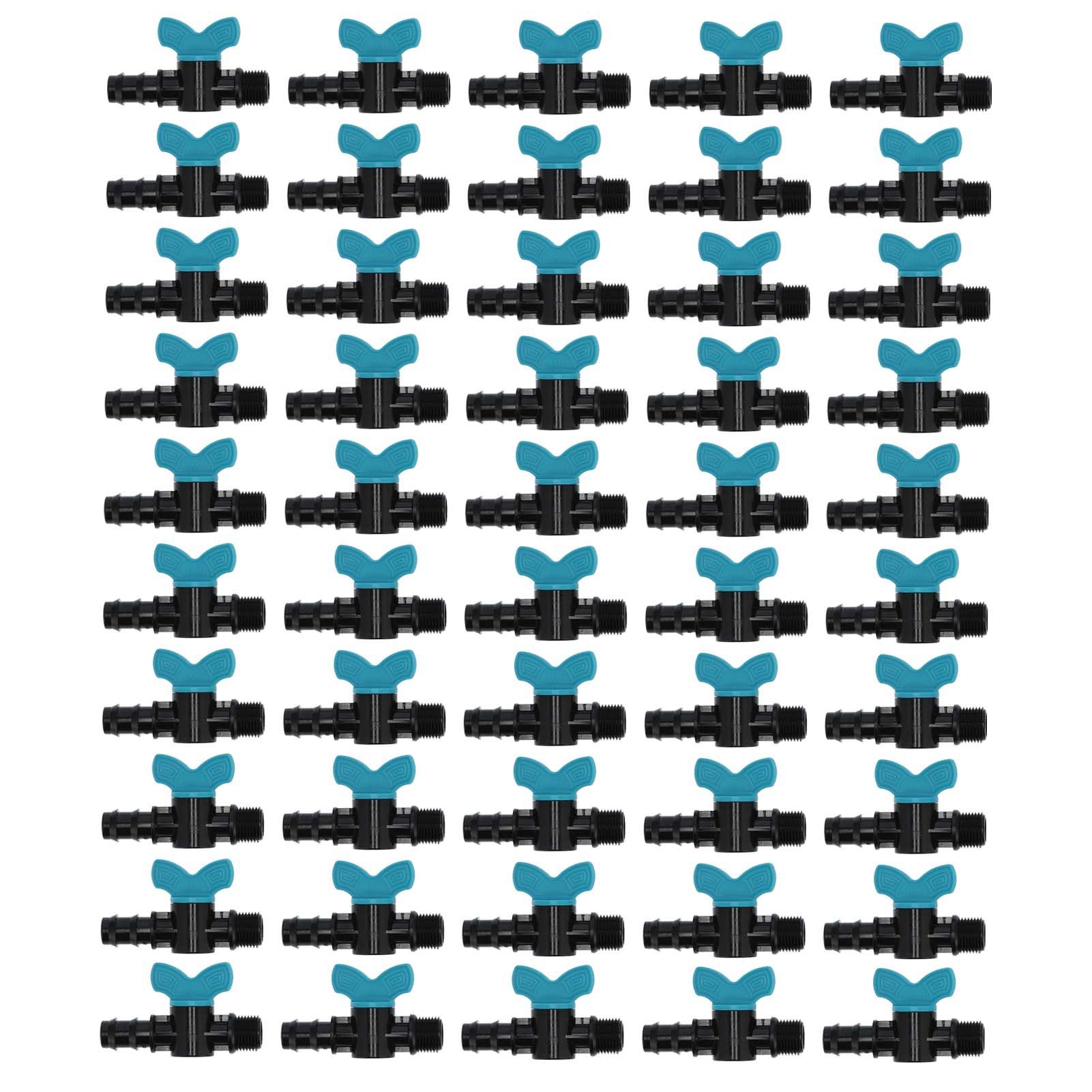 50PCS 16x3/4in Male Thread Irrigation Switch Valve Plastic Gate Valves for view 2