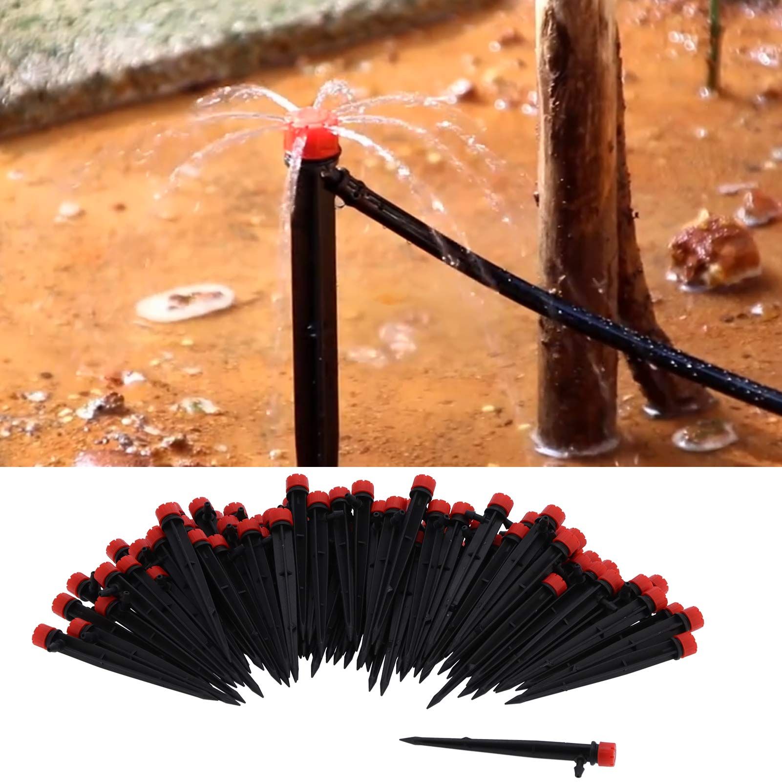 200PCS 360 Degree 8‑Hole Adjustable Irrigation Dripper Water Flow Drip view 11