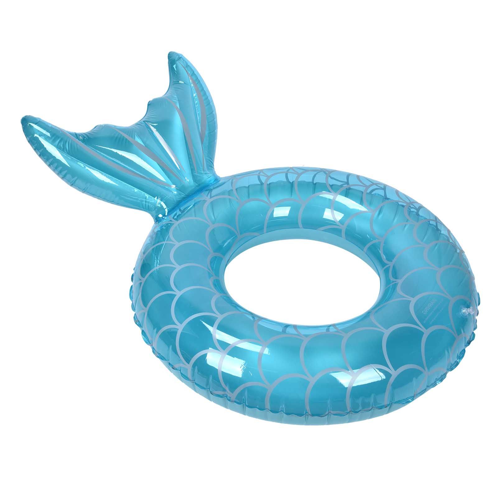 Swimming Ring Fishtail Inflatable Swimming Circle Swim Ring Pool Float for