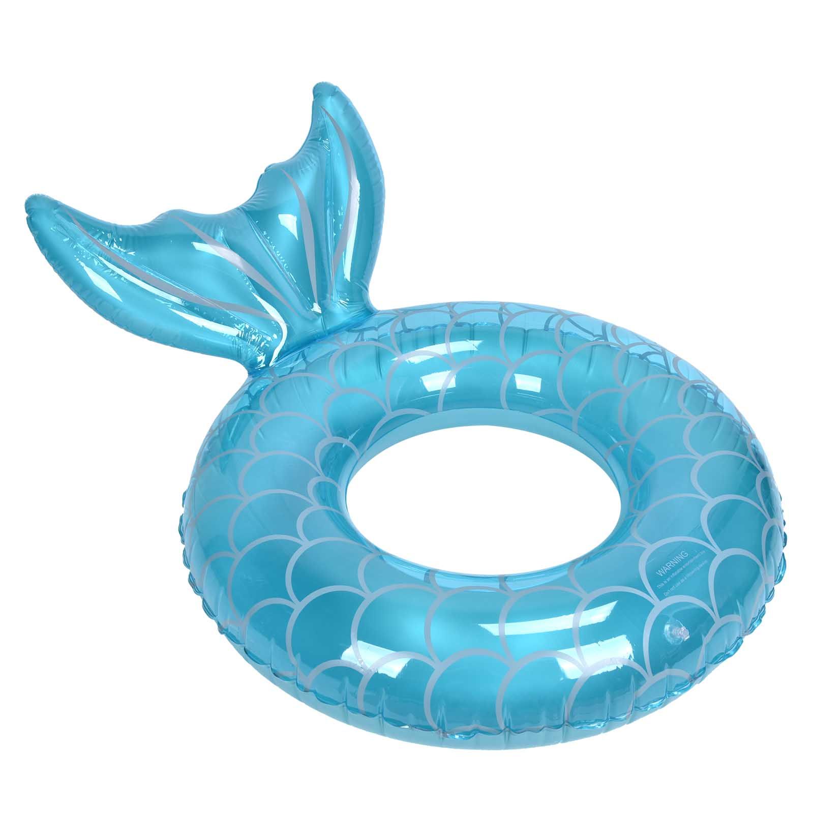 Swimming Ring Fishtail Inflatable Swimming Circle Swim Ring Pool Float for view 3