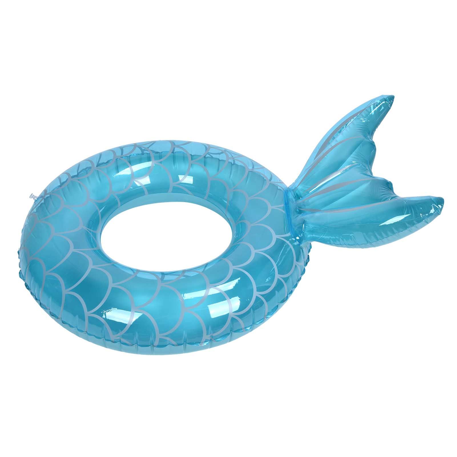 Swimming Ring Fishtail Inflatable Swimming Circle Swim Ring Pool Float for view 6