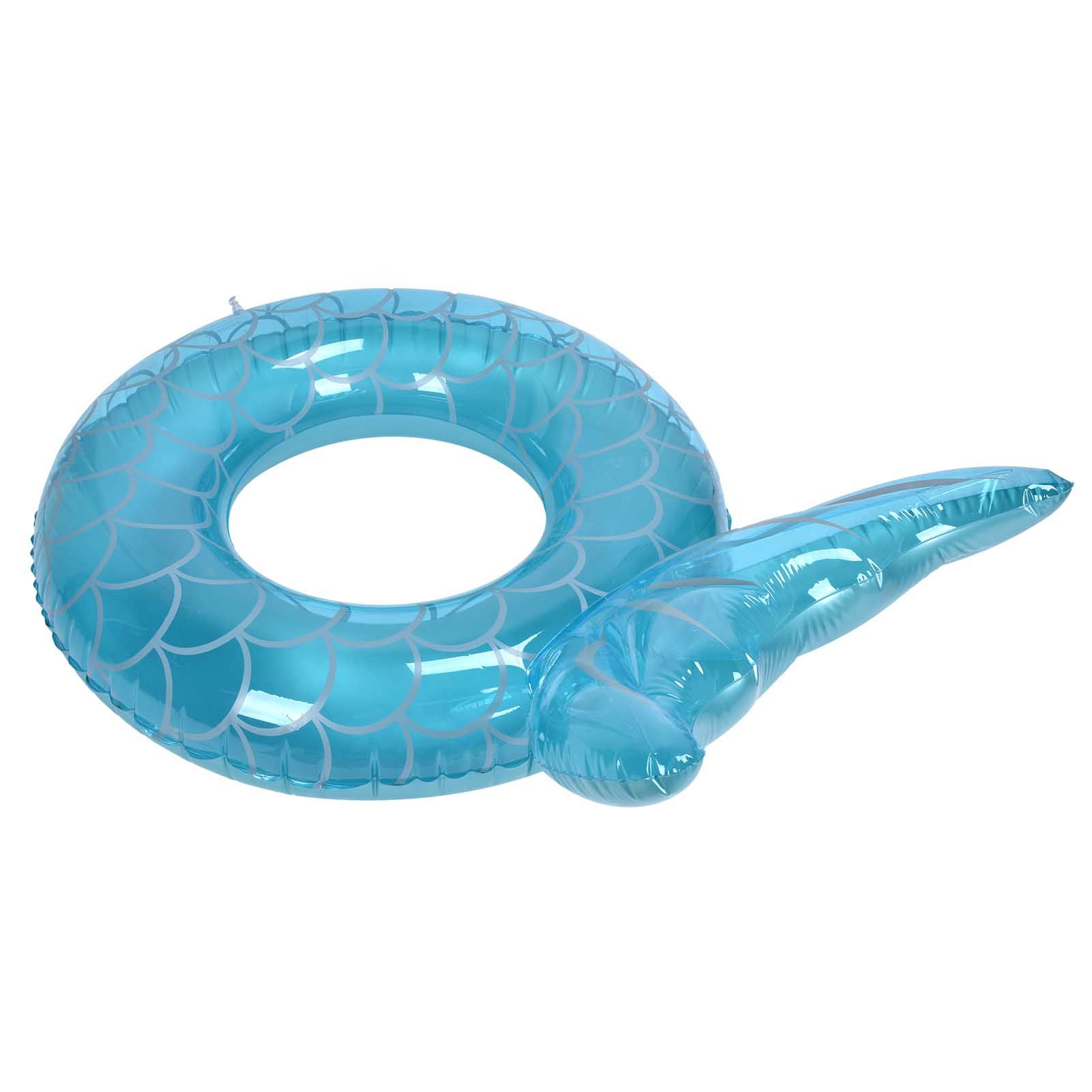 Swimming Ring Fishtail Inflatable Swimming Circle Swim Ring Pool Float for view 7
