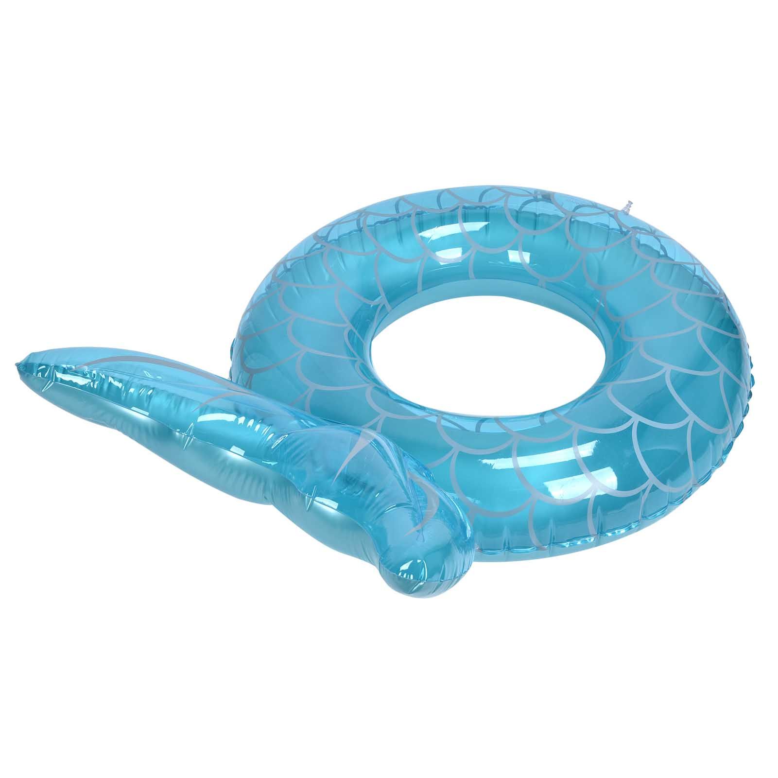 Swimming Ring Fishtail Inflatable Swimming Circle Swim Ring Pool Float for view 8