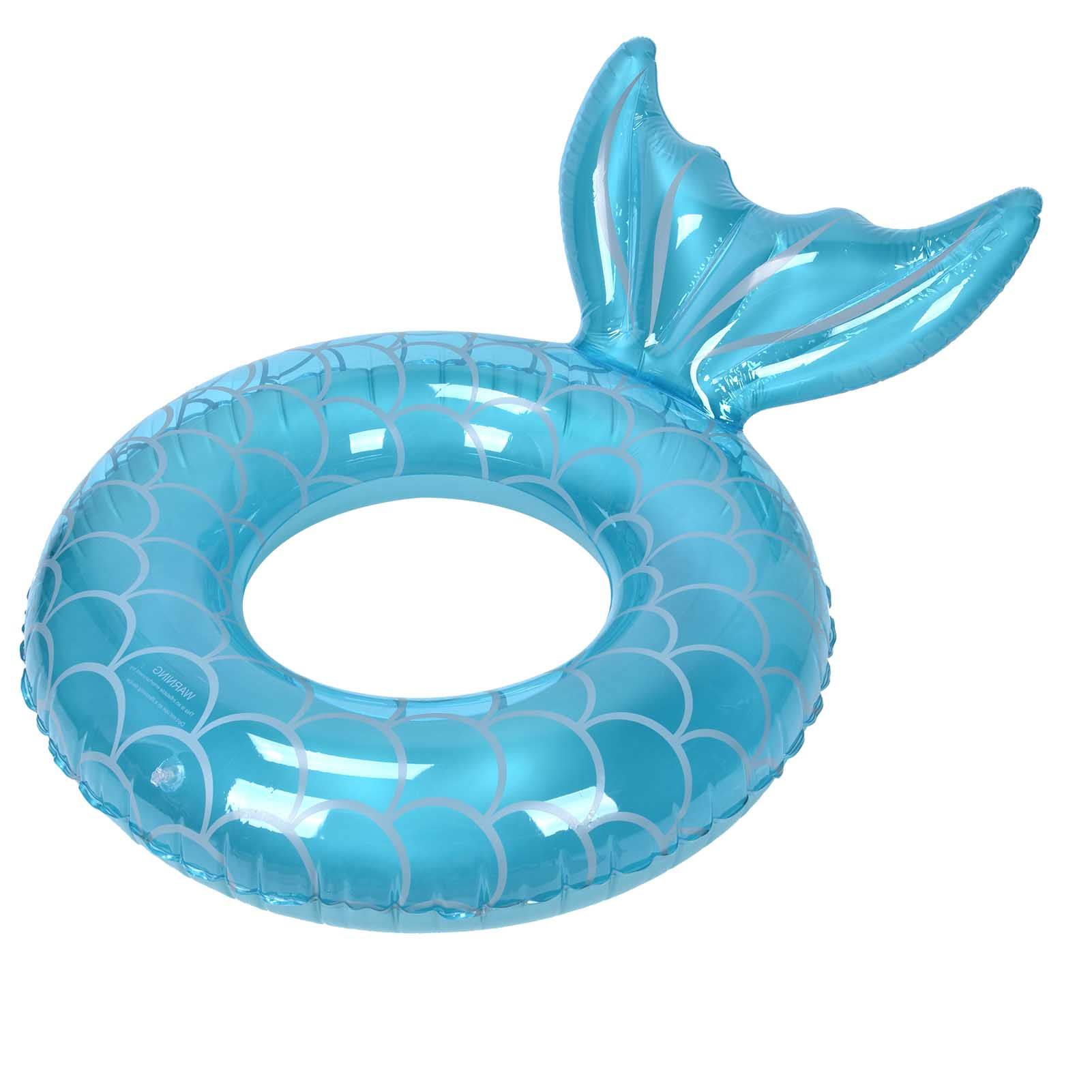 Swimming Ring Fishtail Inflatable Swimming Circle Swim Ring Pool Float for view 9