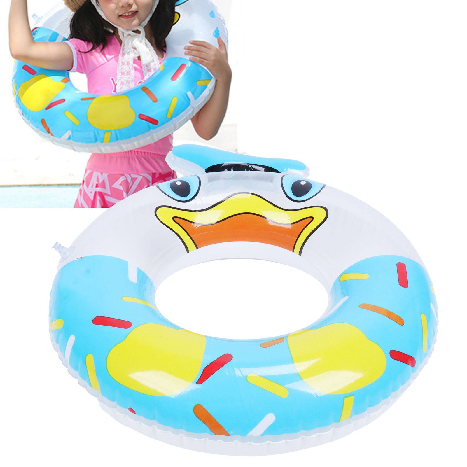 Kids Pool Tube Cartoon Swimming Ring Thickened Inflatable Pool Float Tube view 11