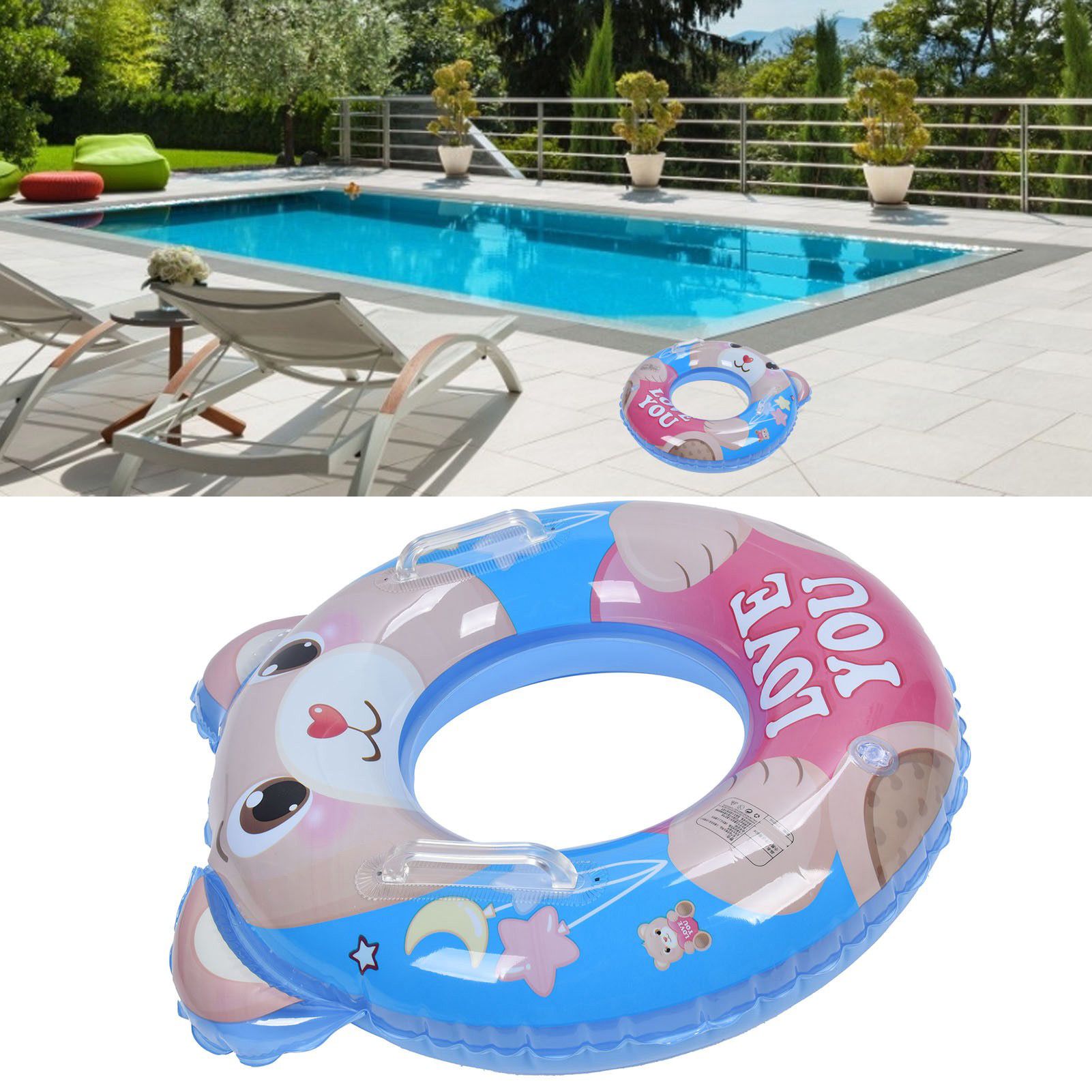 Swim Ring Cartoon Food Grade PVC AntiLeakage Nozzle Pool Floats Swimming view 12