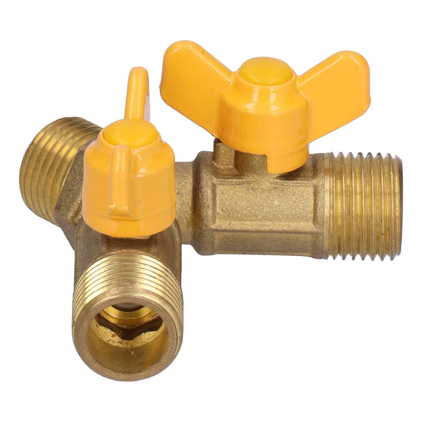 3 Way Fuel Gas Ball Valve G1/2 Male Thread Natural Gas Switch Fitting for Fuel view 2