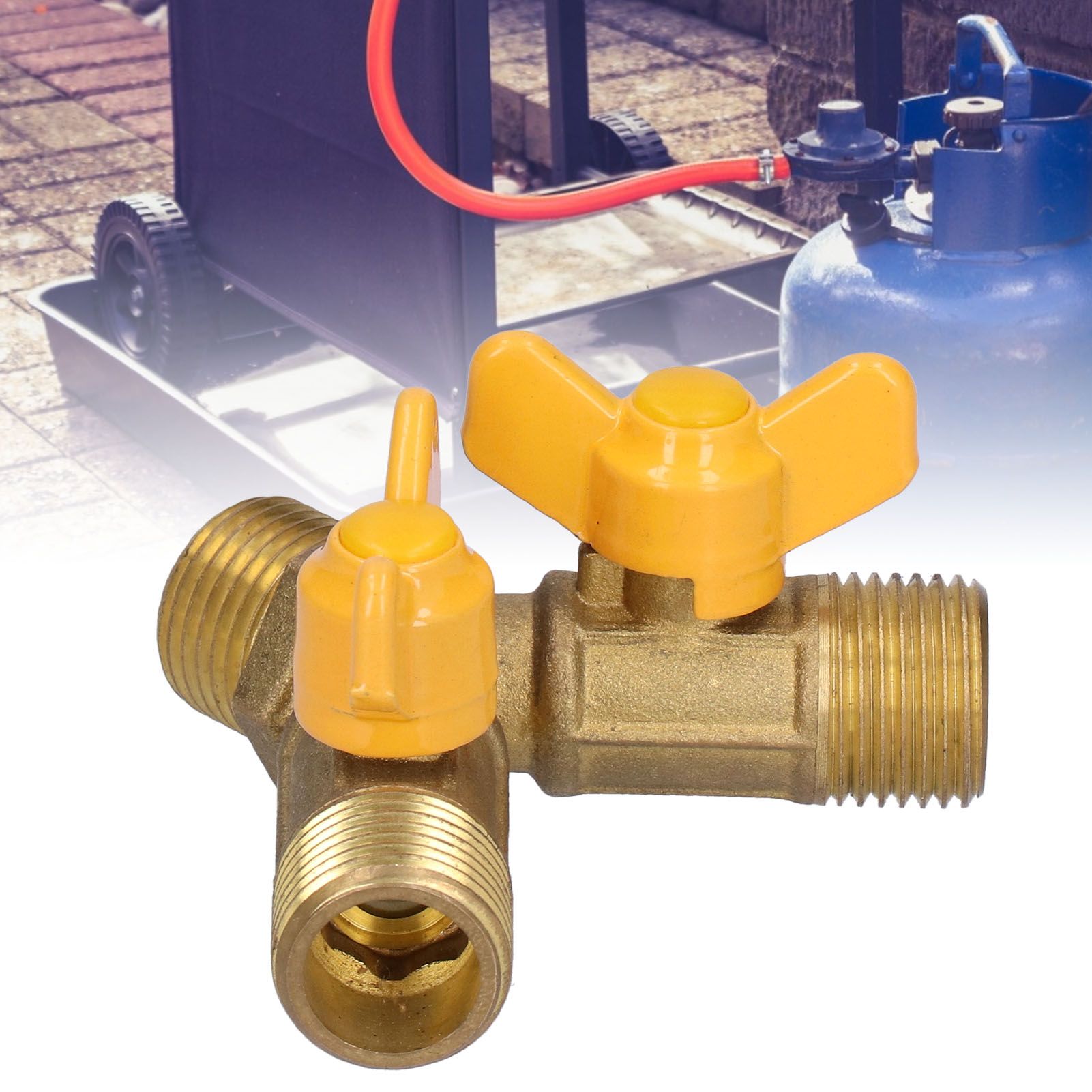 3 Way Fuel Gas Ball Valve G1/2 Male Thread Natural Gas Switch Fitting for Fuel view 12