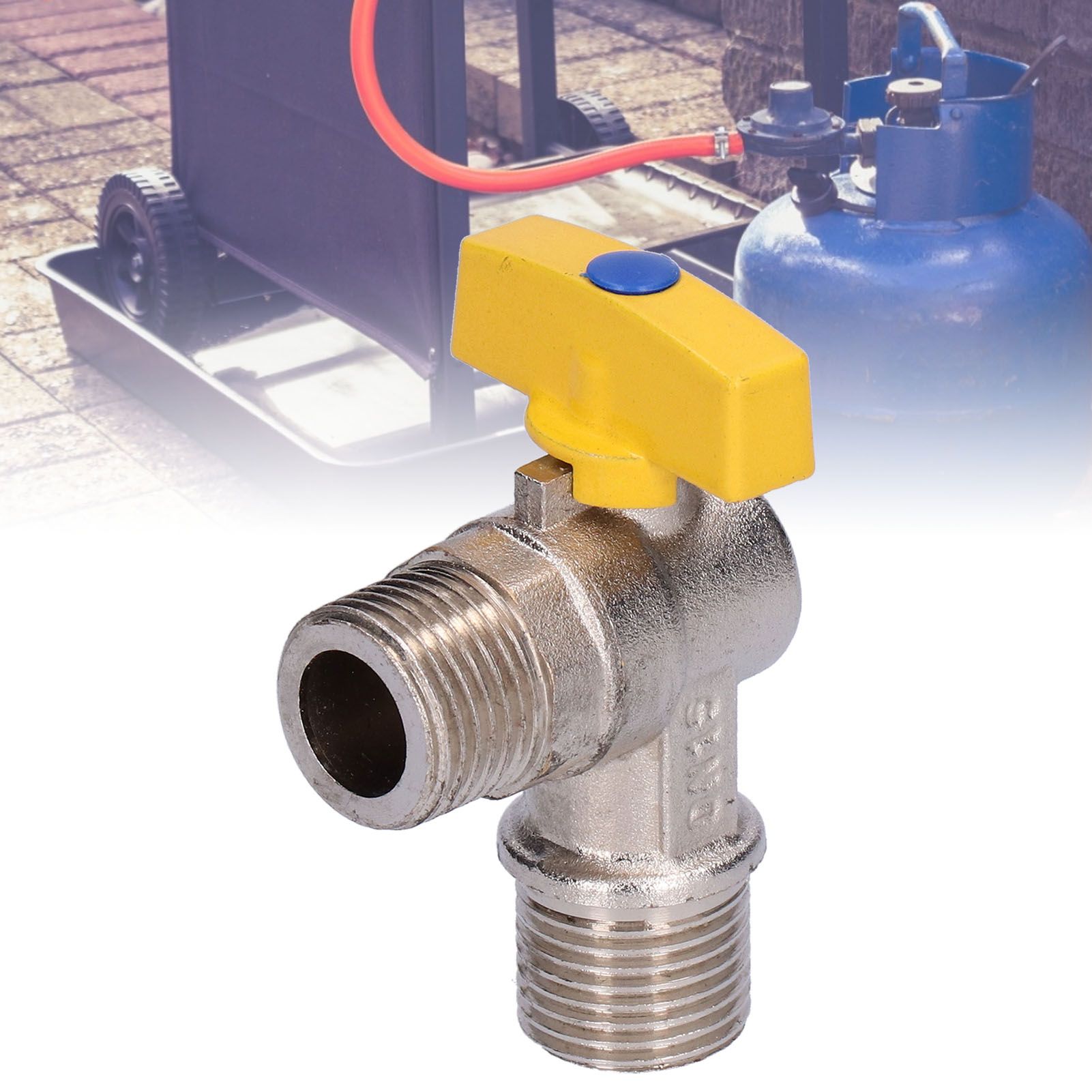 Natural Gas Valve G1/2 Male Thread Electroplating Angle Stop Valve Accessory Parts view 11