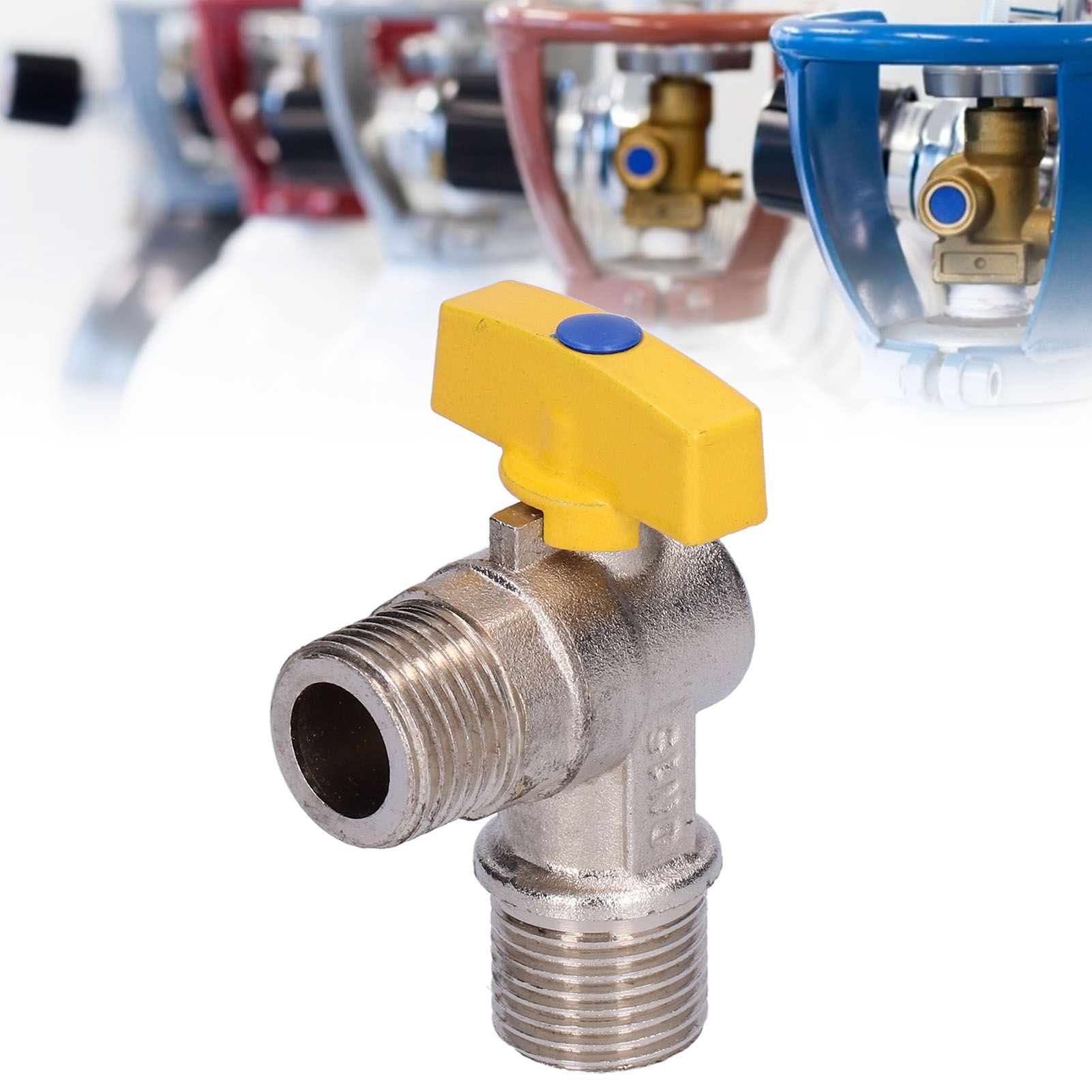 Natural Gas Valve G1/2 Male Thread Electroplating Angle Stop Valve Accessory Parts view 12