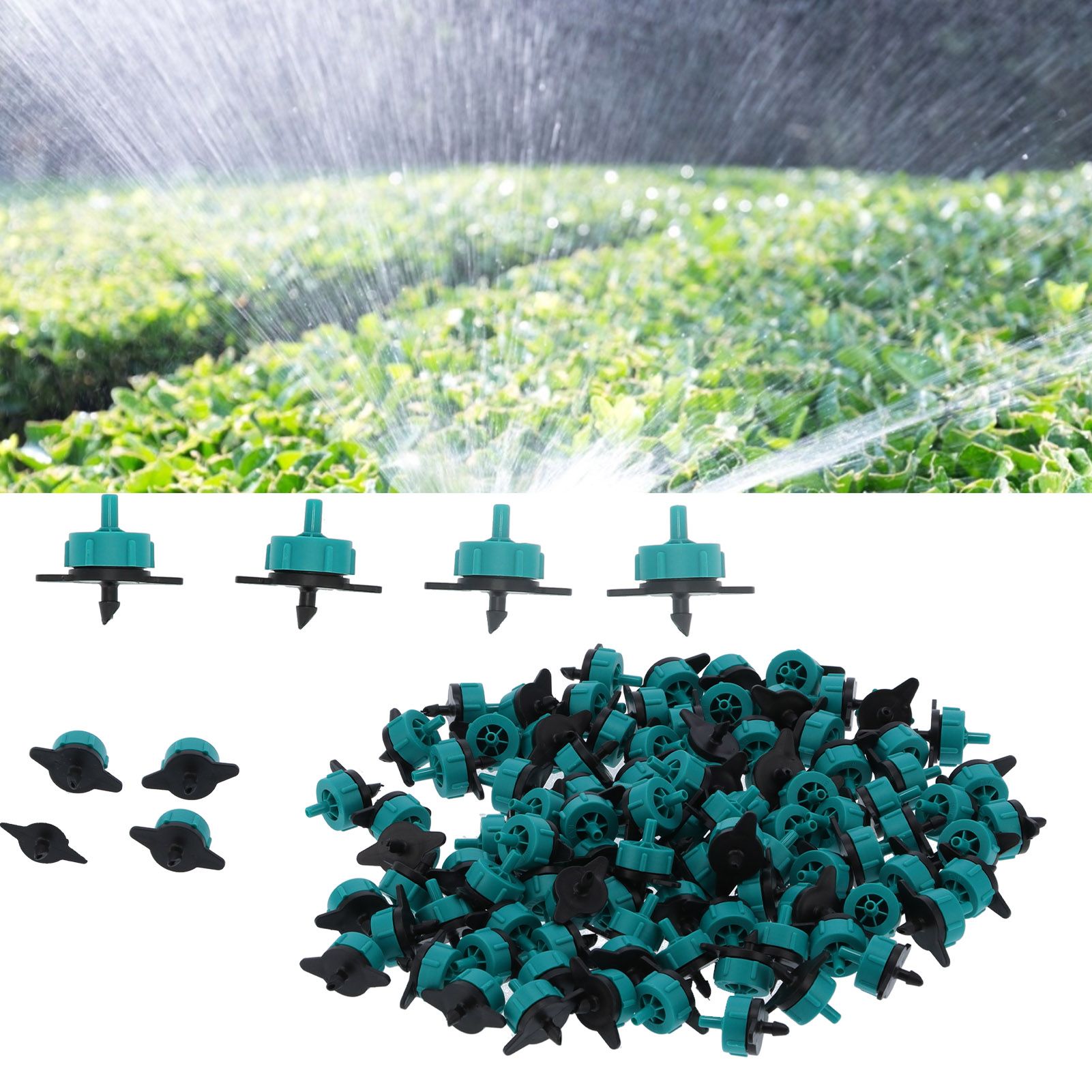 100Pcs 8L Pressure Compensating Drip Emitters for 4/7 Hose Horticultural view 12
