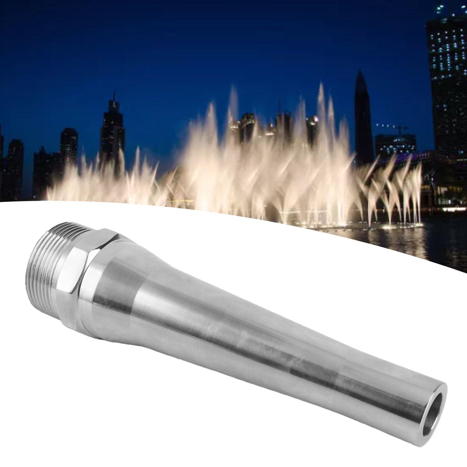 DN40 Male Thread Fountain Nozzle Stainless Steel Directional Water Column view 12