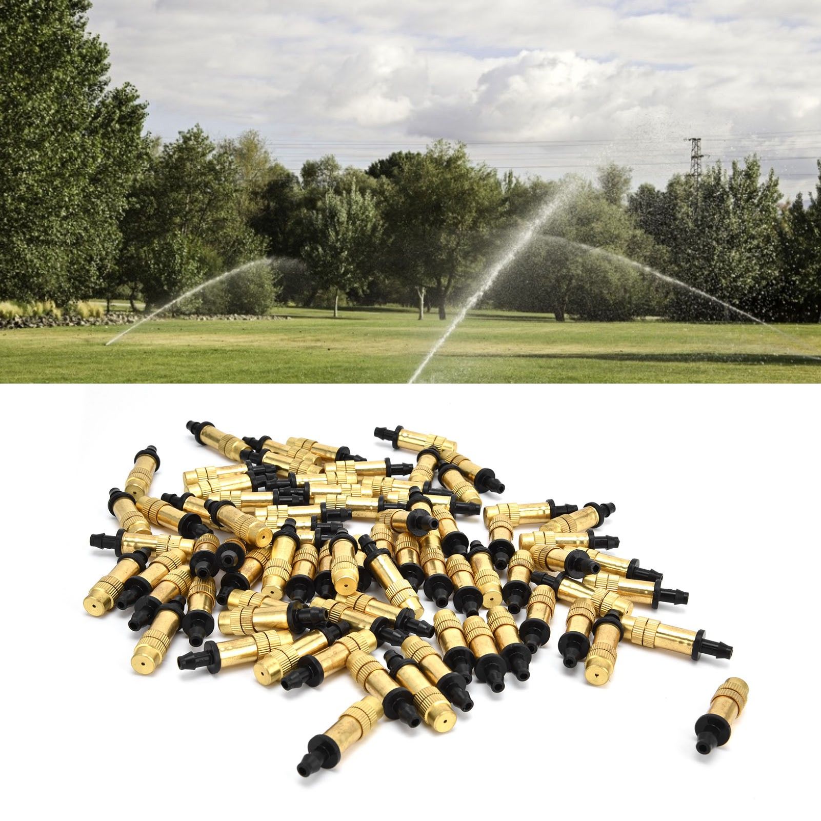 100PCS Single Hook Copper Atomizing Nozzle Drip Irrigation Sprayer Atomizing view 11
