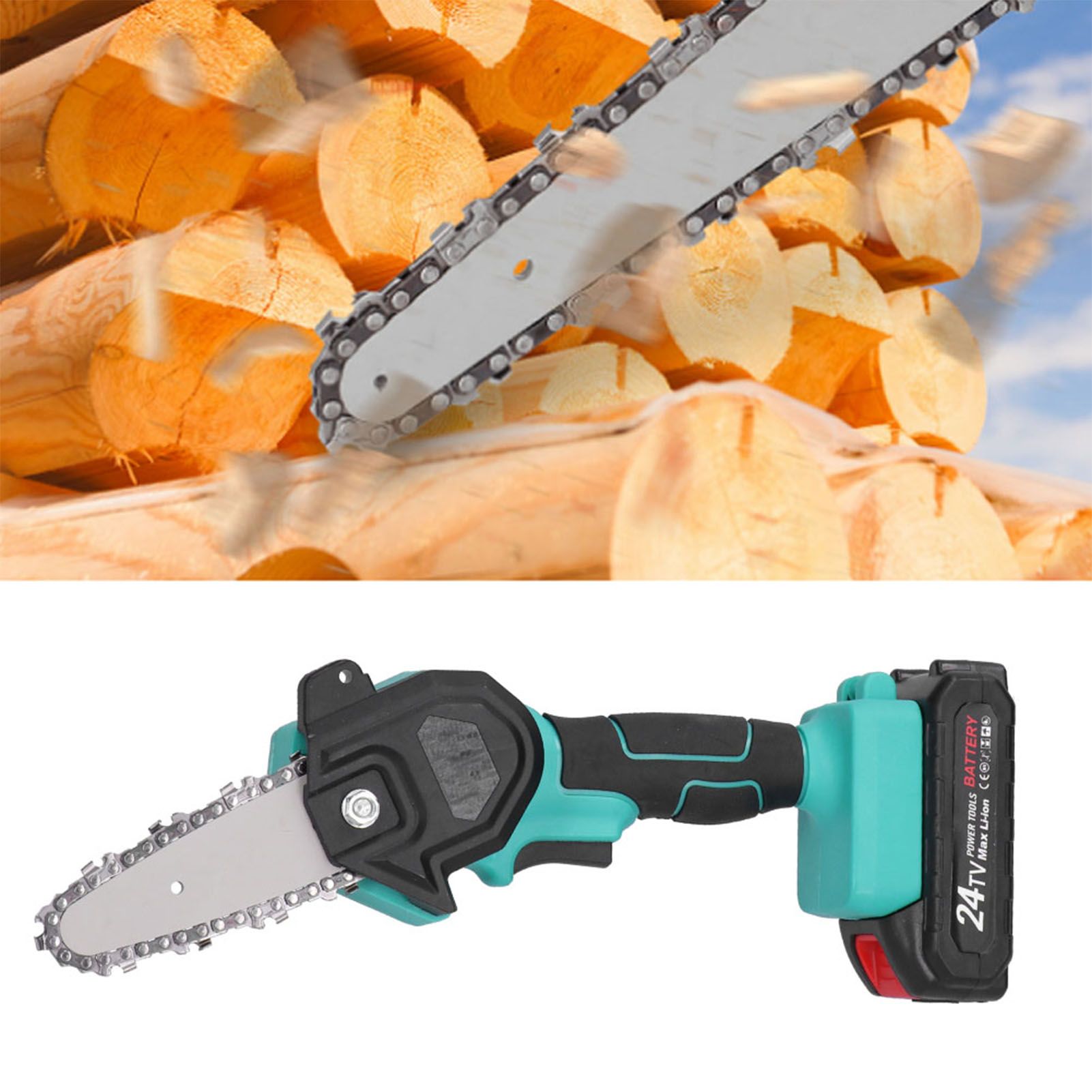 4in Electric Chain Saw Rechargeable Mini Electric Chainsaw Portable Electric view 12