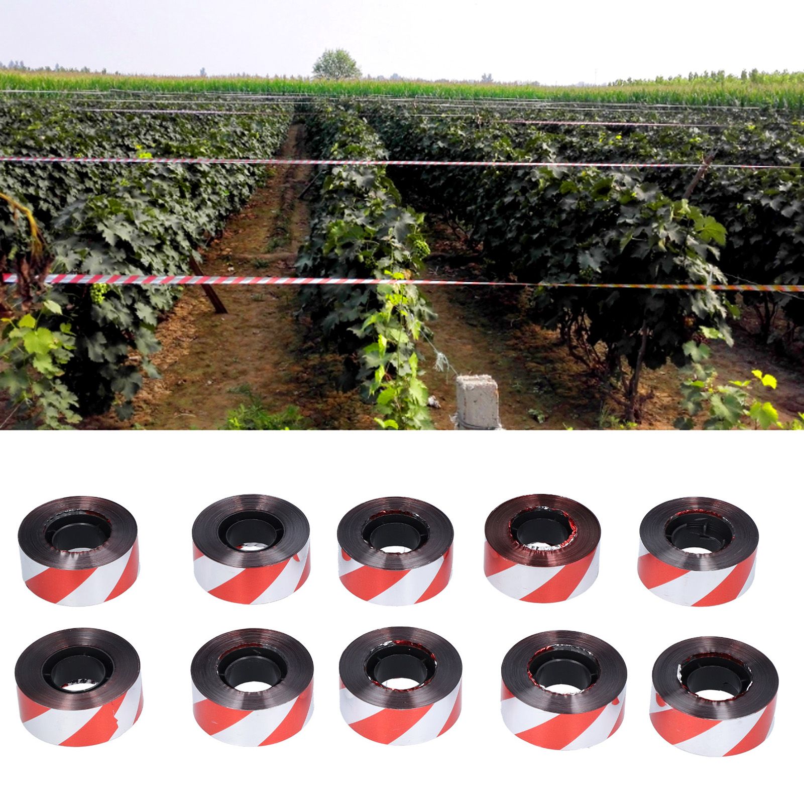 10PCS 2.5CMx60M Reflective Tape Bird Deterrent Tape Bird Repellent Ribbon for view 11