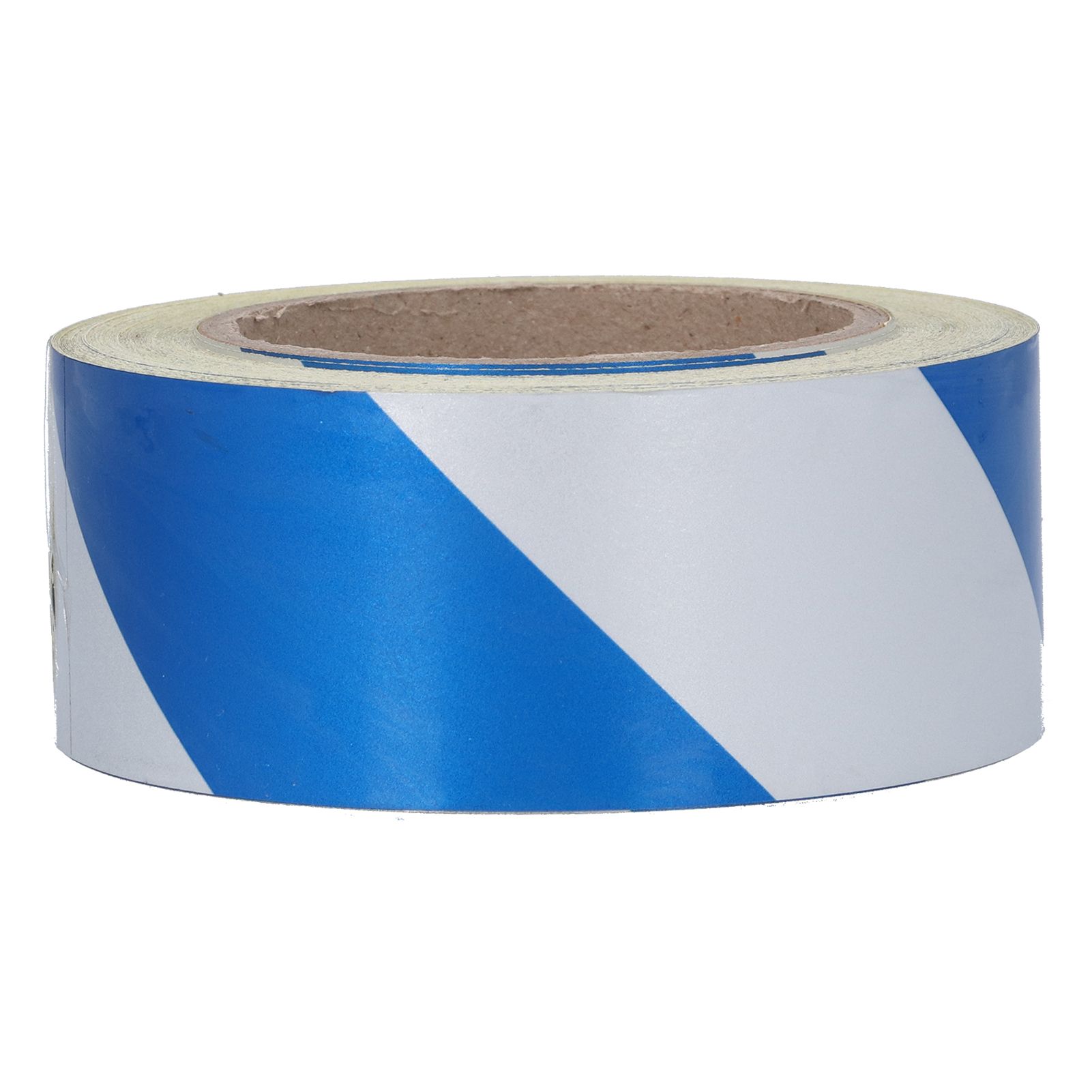 5cmx30m Reflective Safety Warning Tape Blue White Striped Hazard Marking Tape view 2
