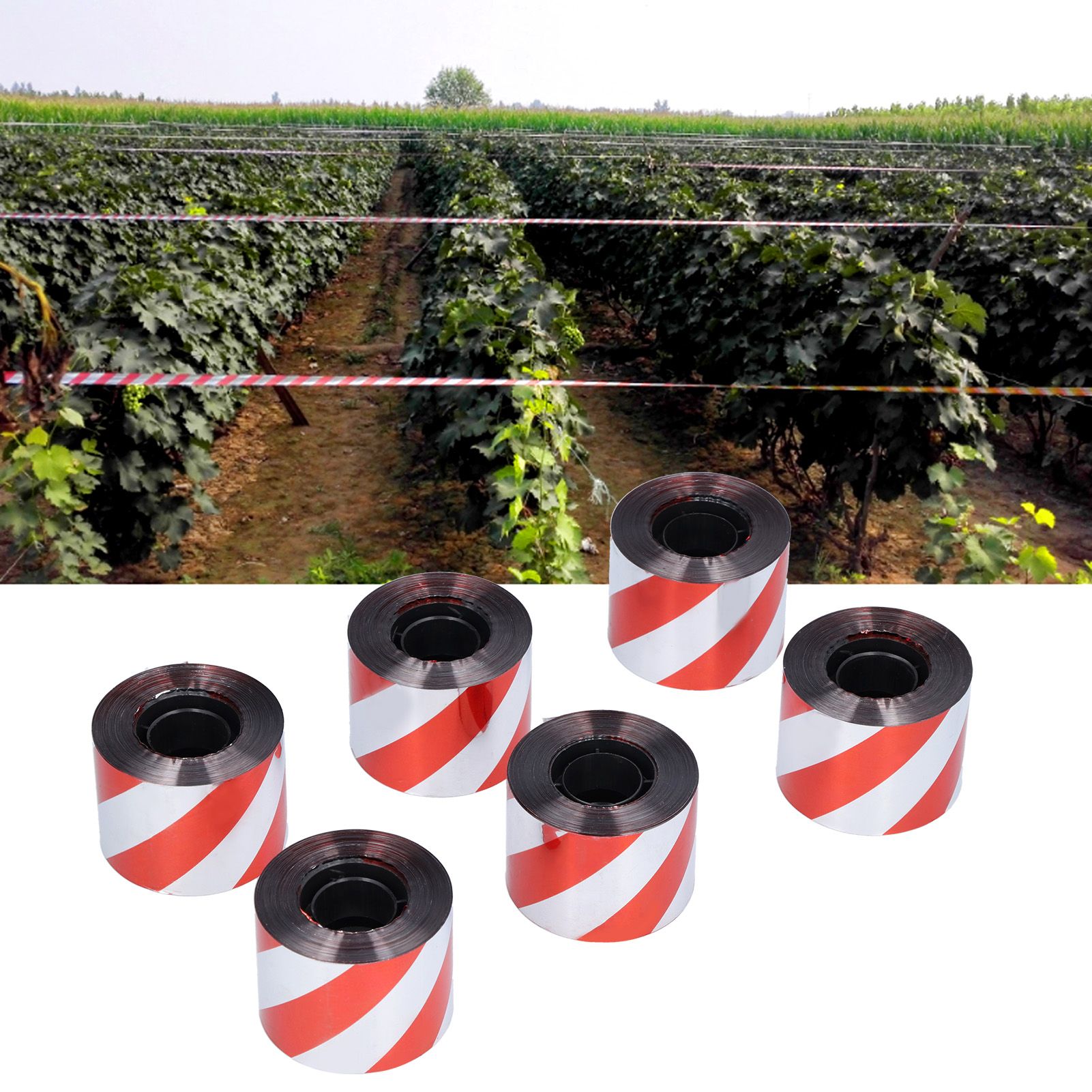 6PCS Bird Deterrent Reflective Scare Tape Bird Repellent Ribbon for Garden view 12