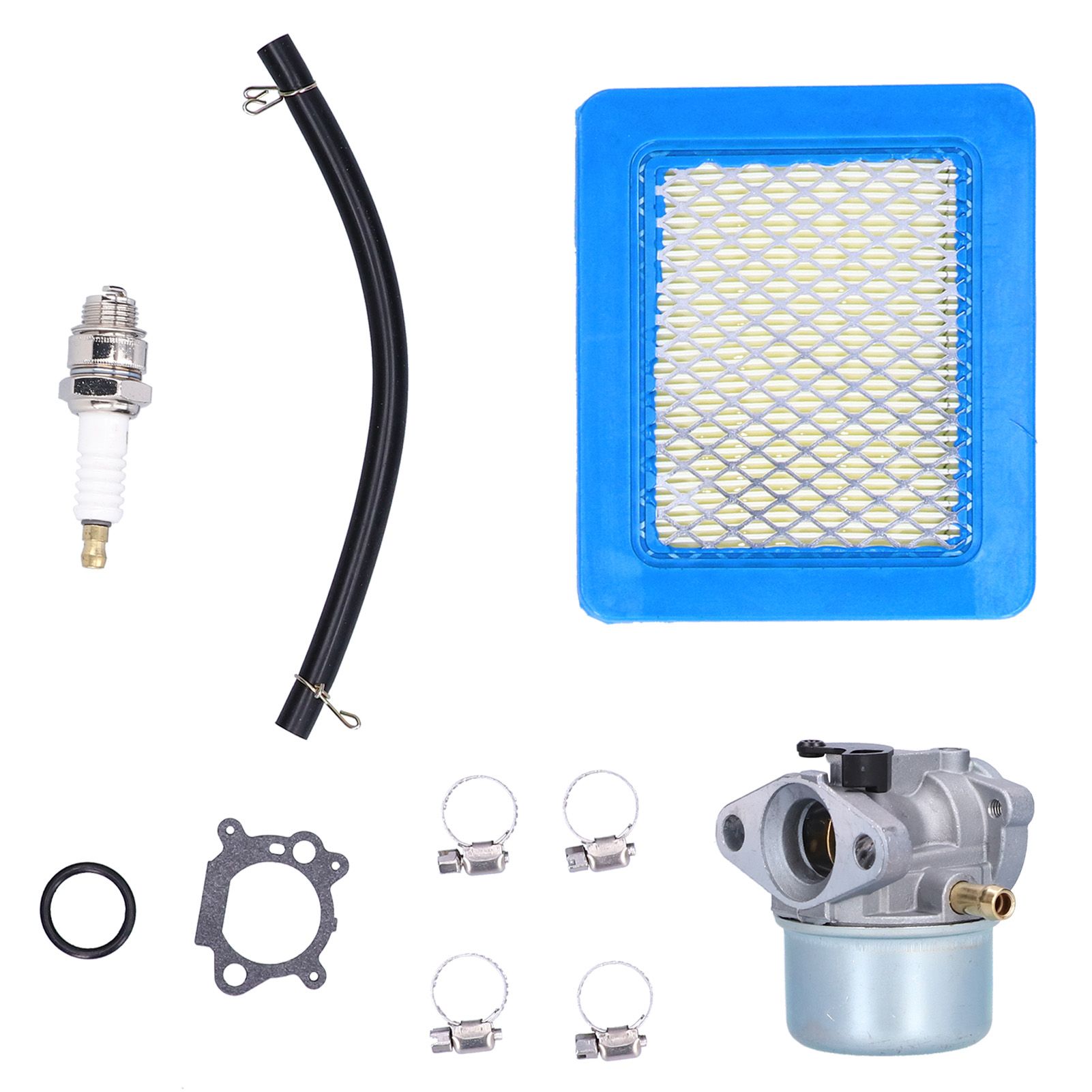 Carburetor Sparking Plug Air Filter Fuel Line Kit Lawn Mower Accessory 498170 view 2