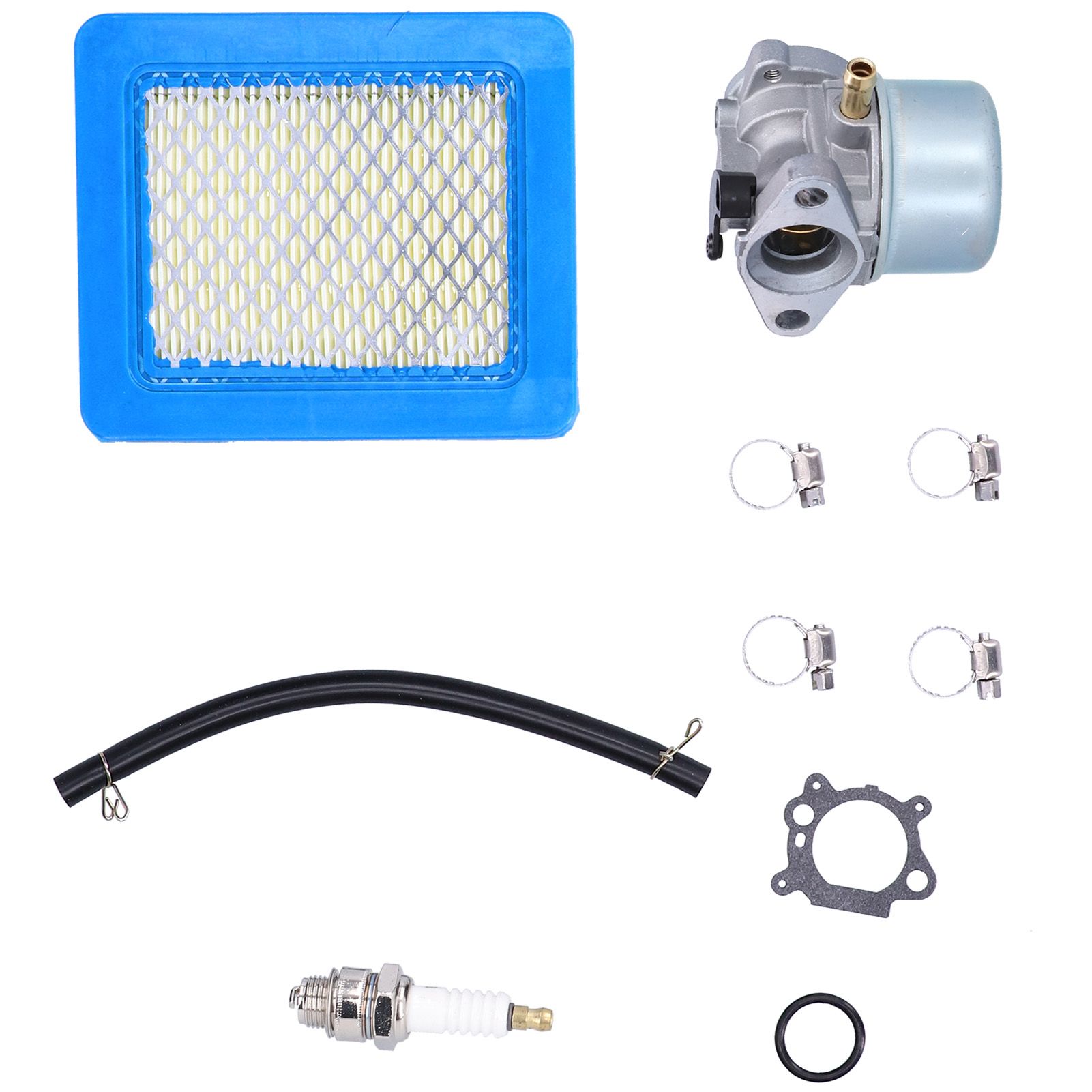 Carburetor Sparking Plug Air Filter Fuel Line Kit Lawn Mower Accessory 498170 view 3