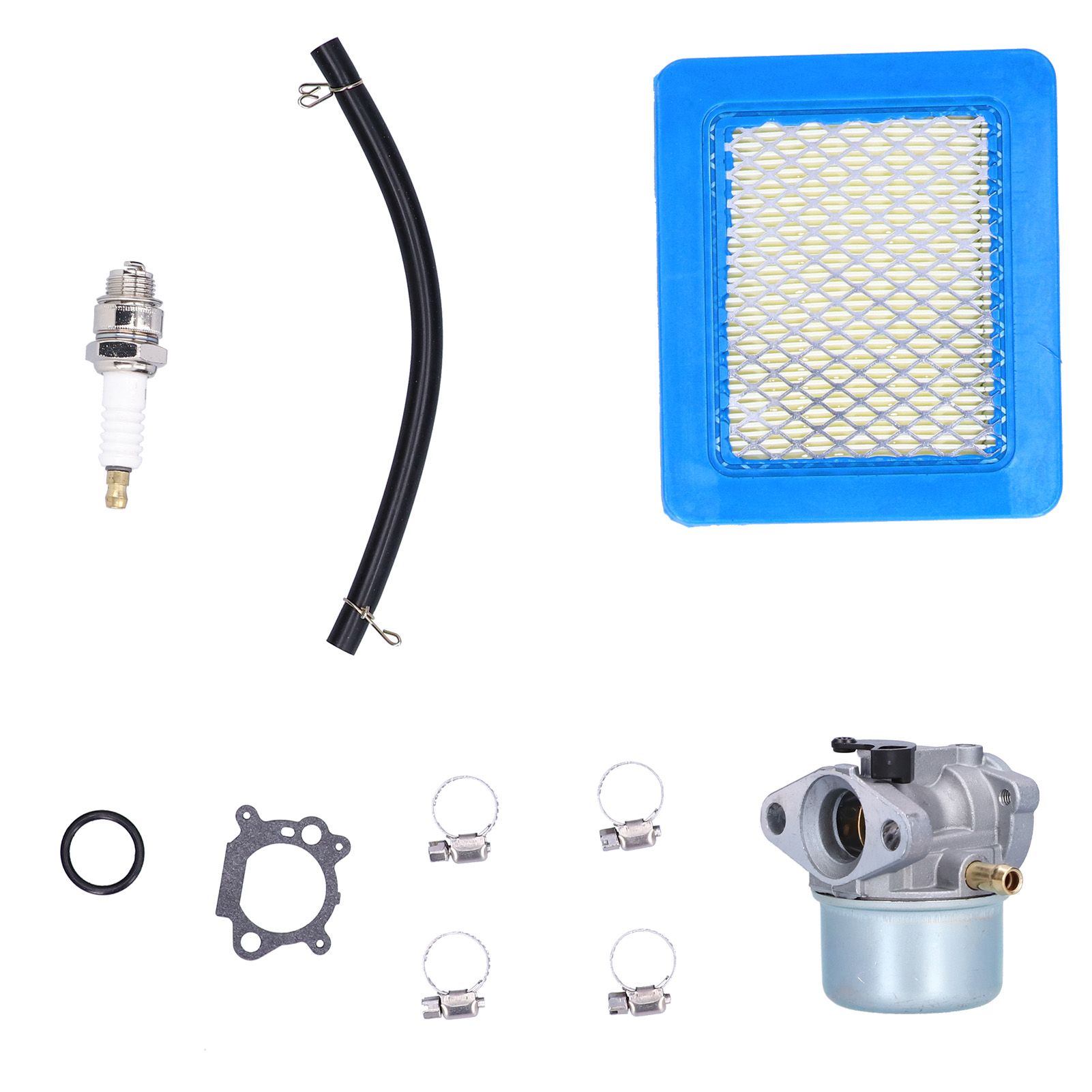Carburetor Sparking Plug Air Filter Fuel Line Kit Lawn Mower Accessory 498170 view 10