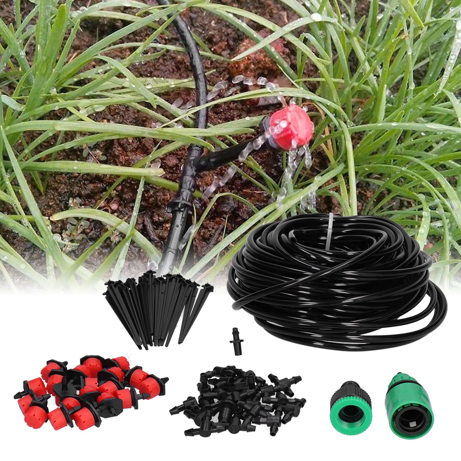 20M 4/7 Hose Garden Irrigation System Automatic Drip Irrigation Kit Adjustable view 12