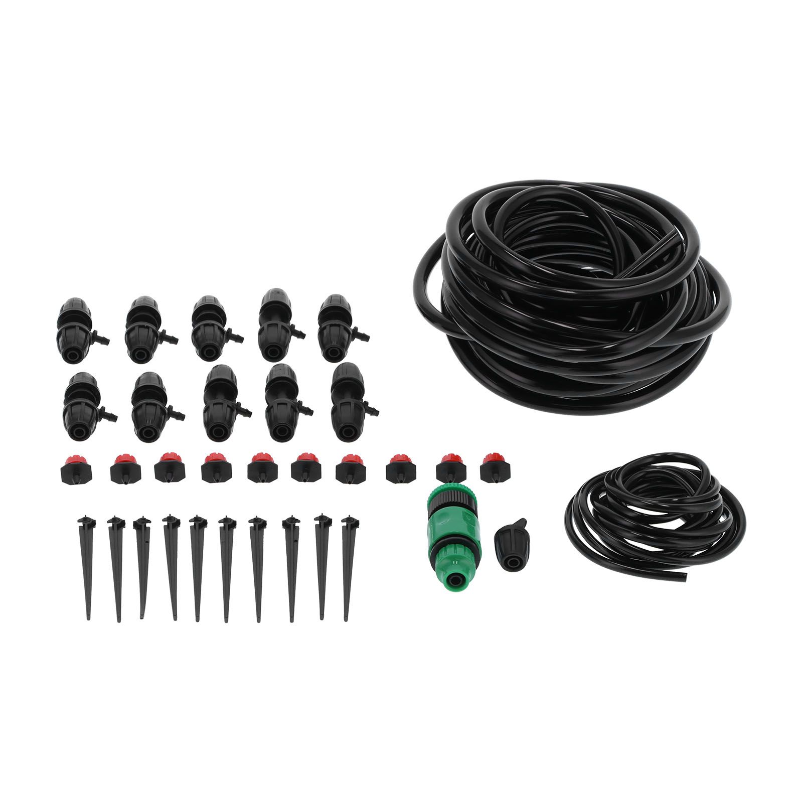 10m 8/11 Hose Adjustable Drippers Tee Kit Garden Automatic Watering Drip — image 1