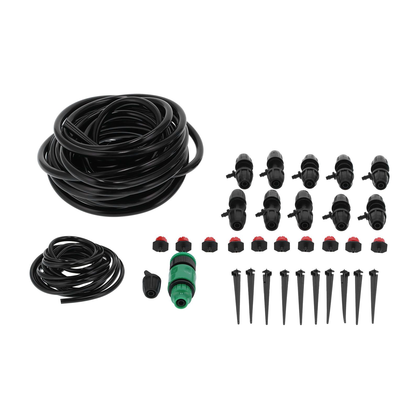 10m 8/11 Hose Adjustable Drippers Tee Kit Garden Automatic Watering Drip view 3