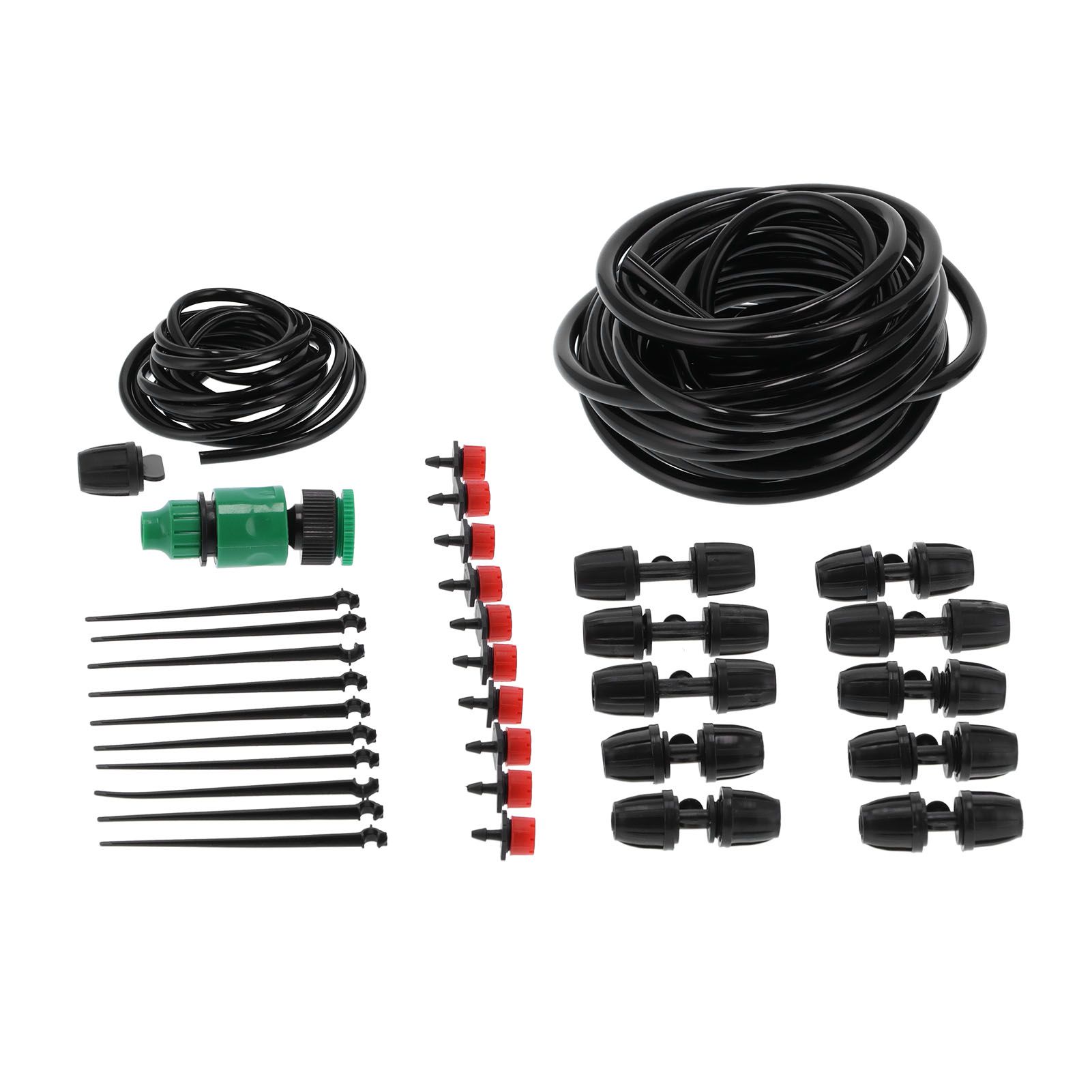10m 8/11 Hose Adjustable Drippers Tee Kit Garden Automatic Watering Drip view 5