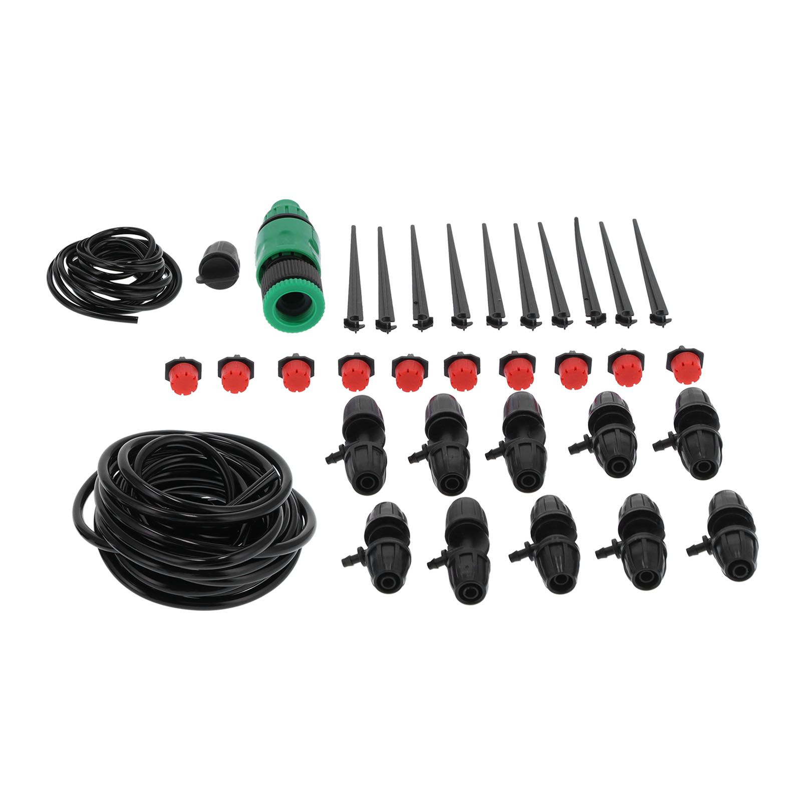 10m 8/11 Hose Adjustable Drippers Tee Kit Garden Automatic Watering Drip view 9