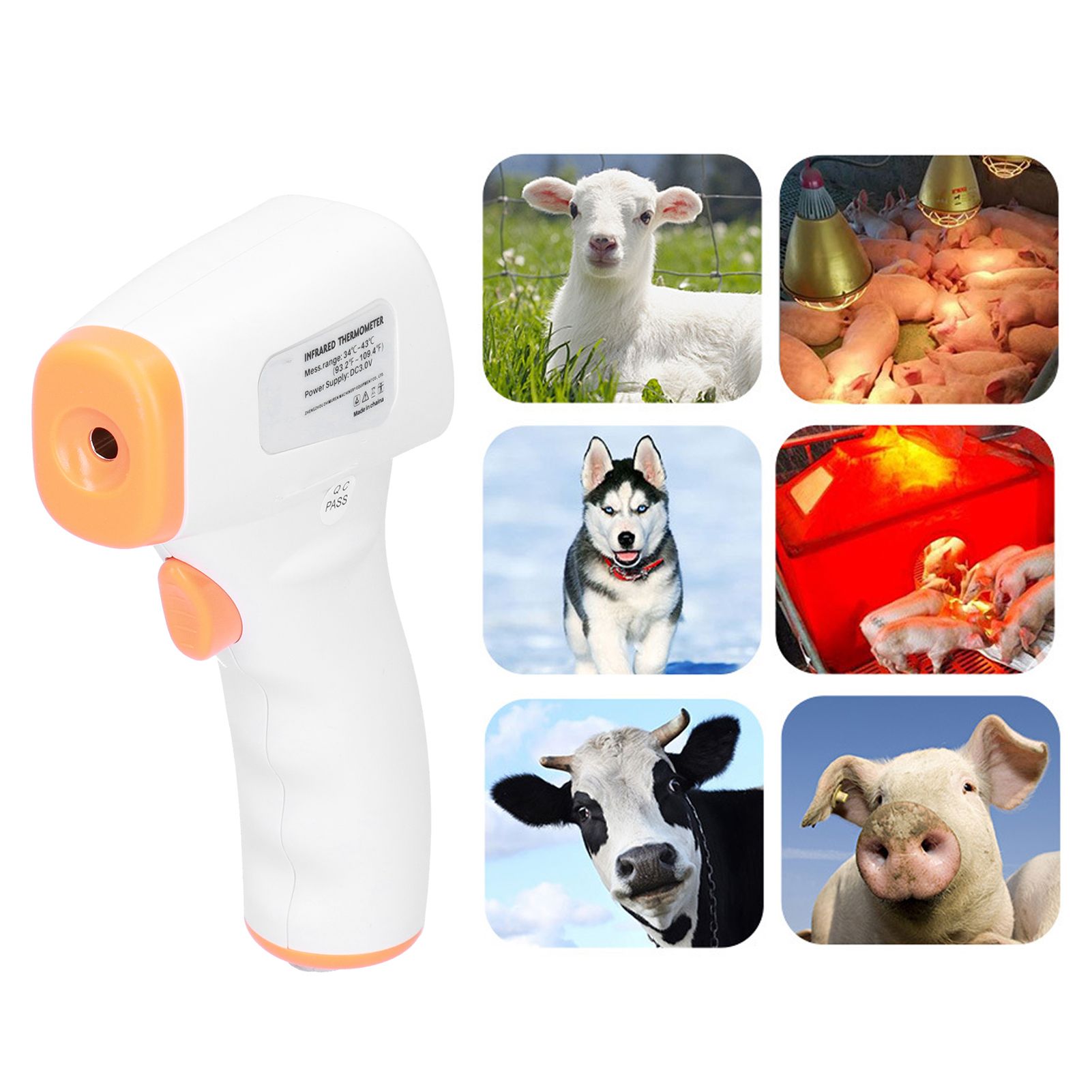 Veterinary Infrared Thermometer Fast Non Contact Livestock Thermometer for Cow view 12
