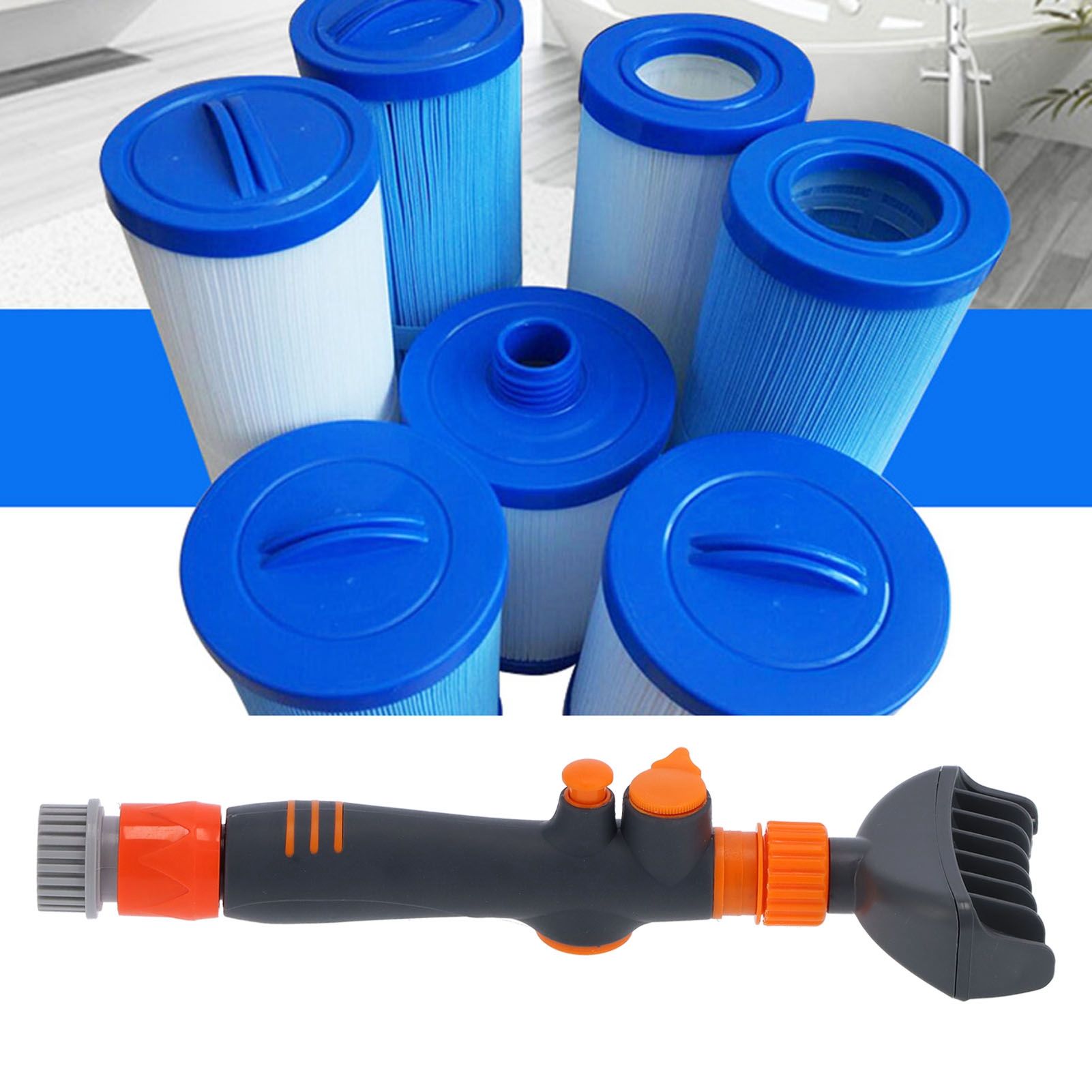 Handheld Filter Cartridge Cleaner Portable Swimming Pool Filter Cleaning Brush view 12