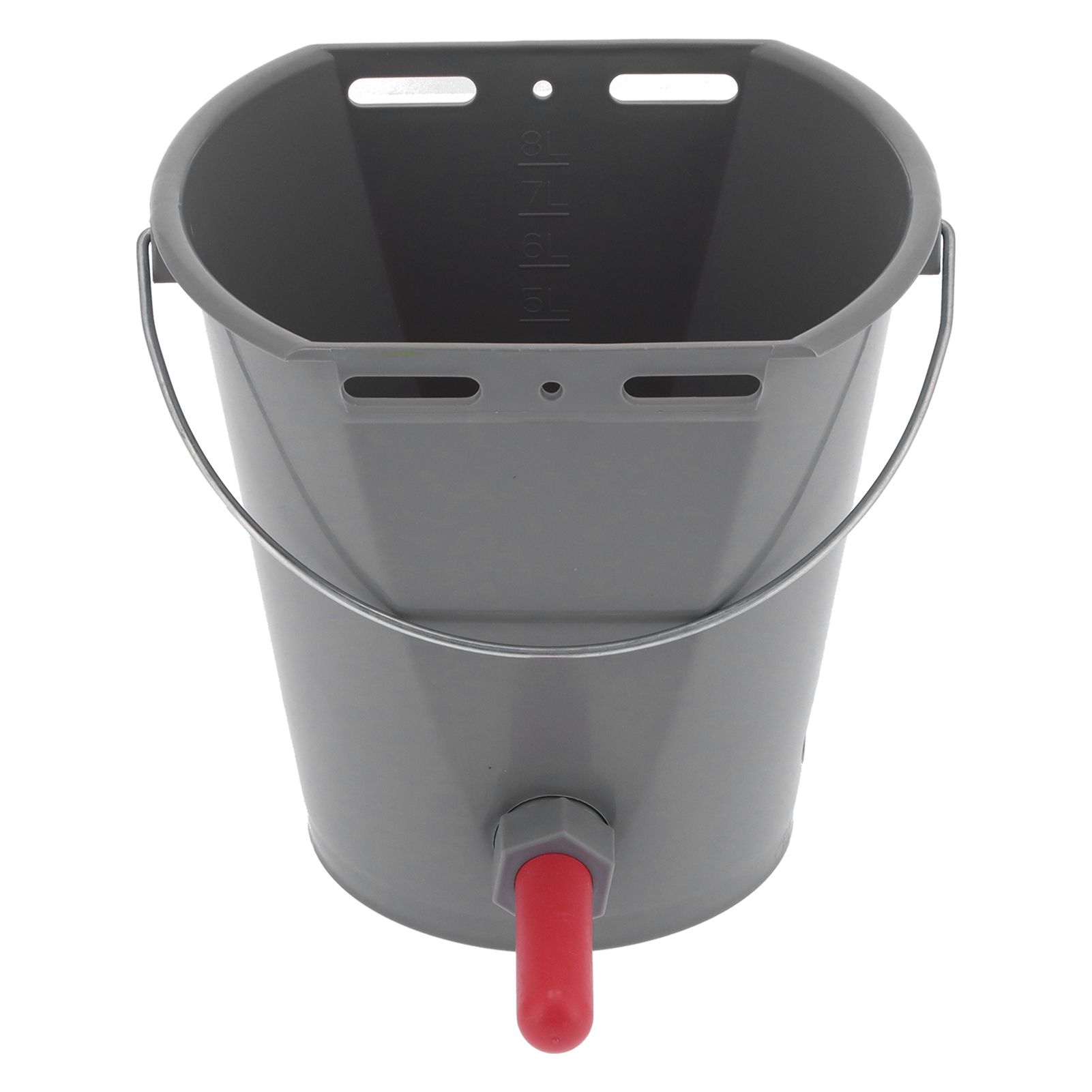 8L Feeder Bucket with 2 Nipple Milk Feeding Barrel Livestock Farm Accessory view 6