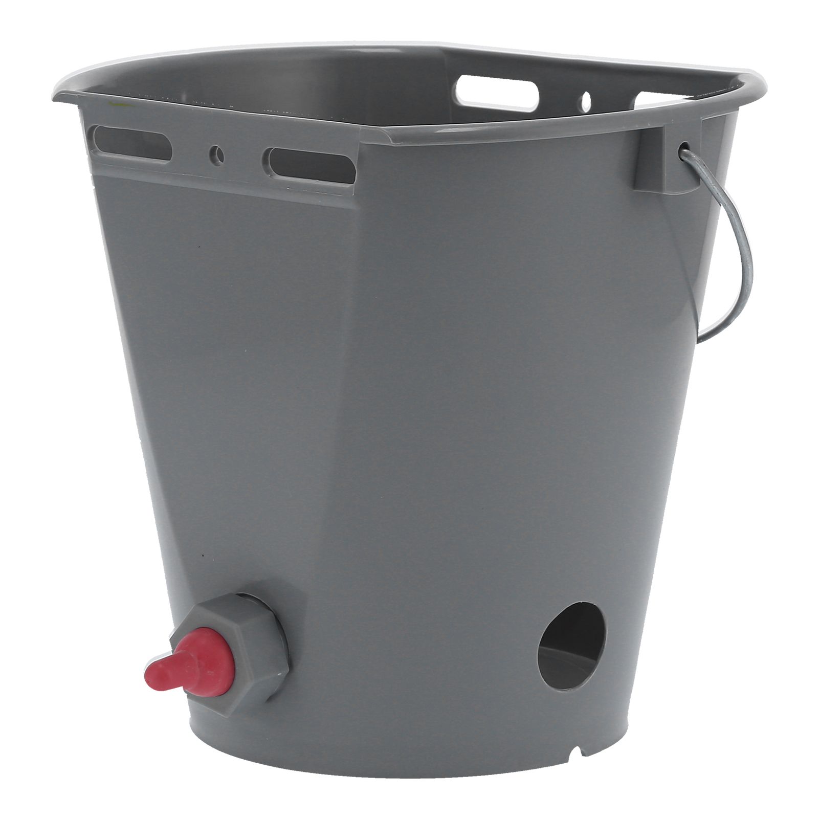 8L Feeder Bucket with 2 Nipple Milk Feeding Barrel Livestock Farm Accessory view 3