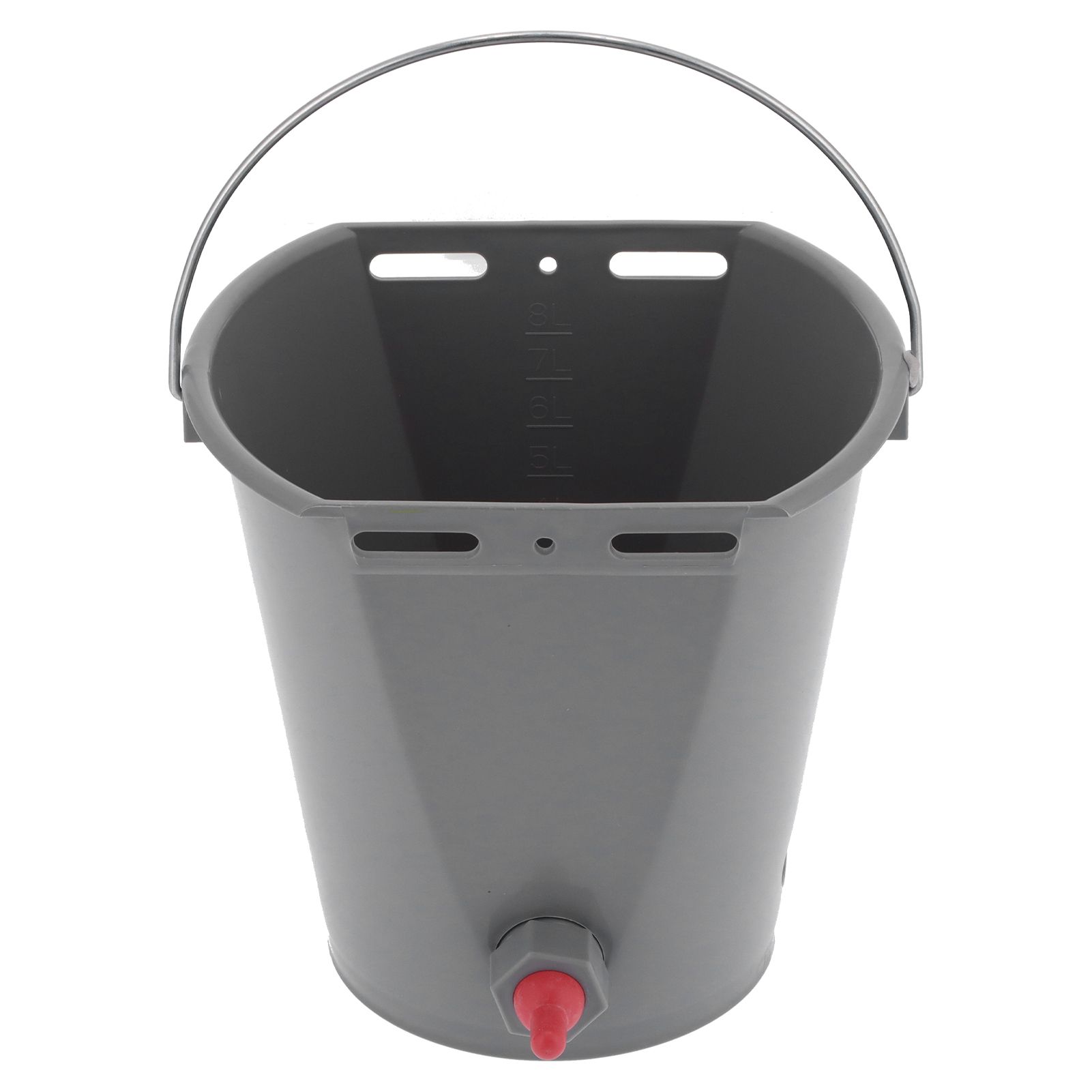 8L Feeder Bucket with 2 Nipple Milk Feeding Barrel Livestock Farm Accessory view 5