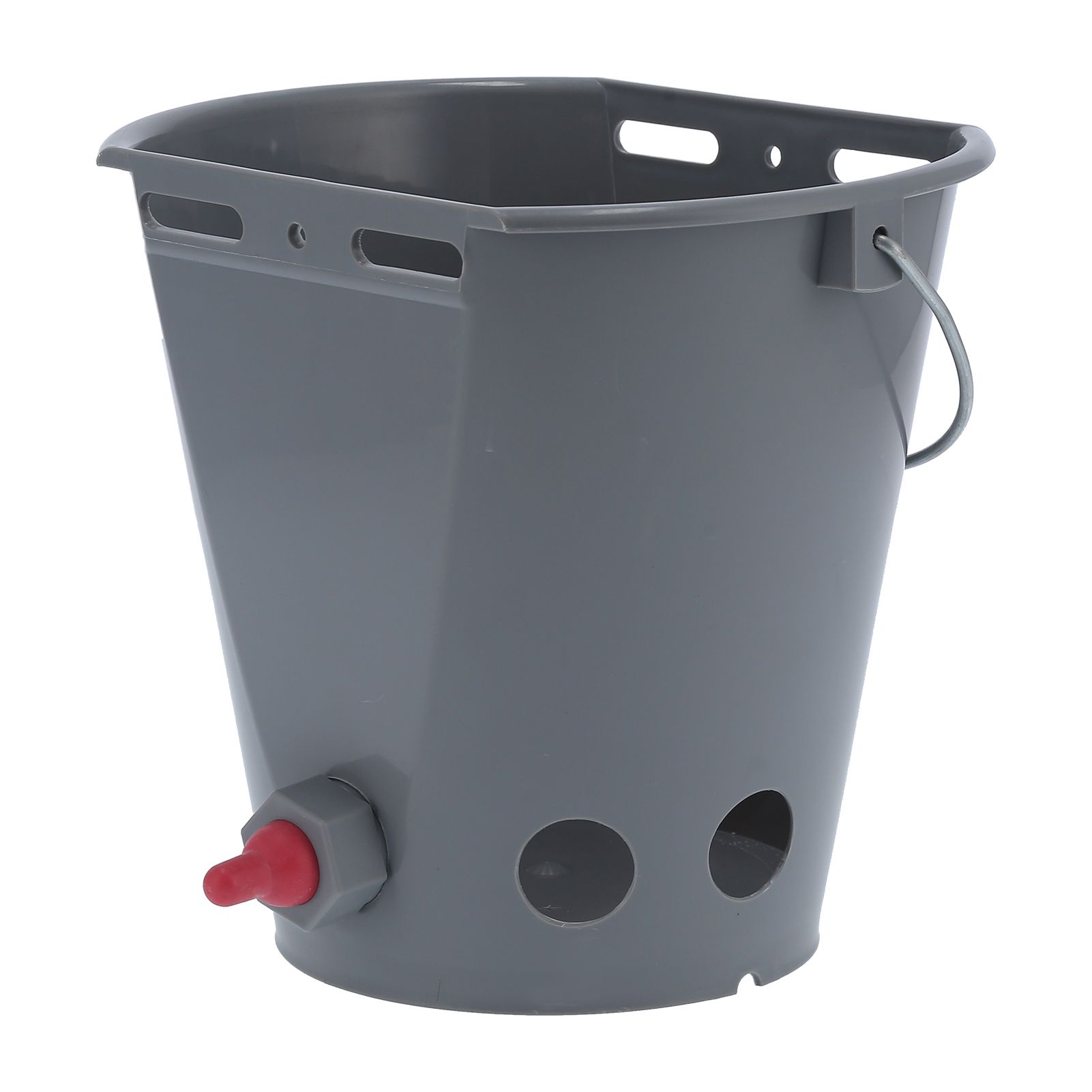 Milk Feed Bucket with 4 Nipples Check Valves Livestock Plastic Feeding view 5
