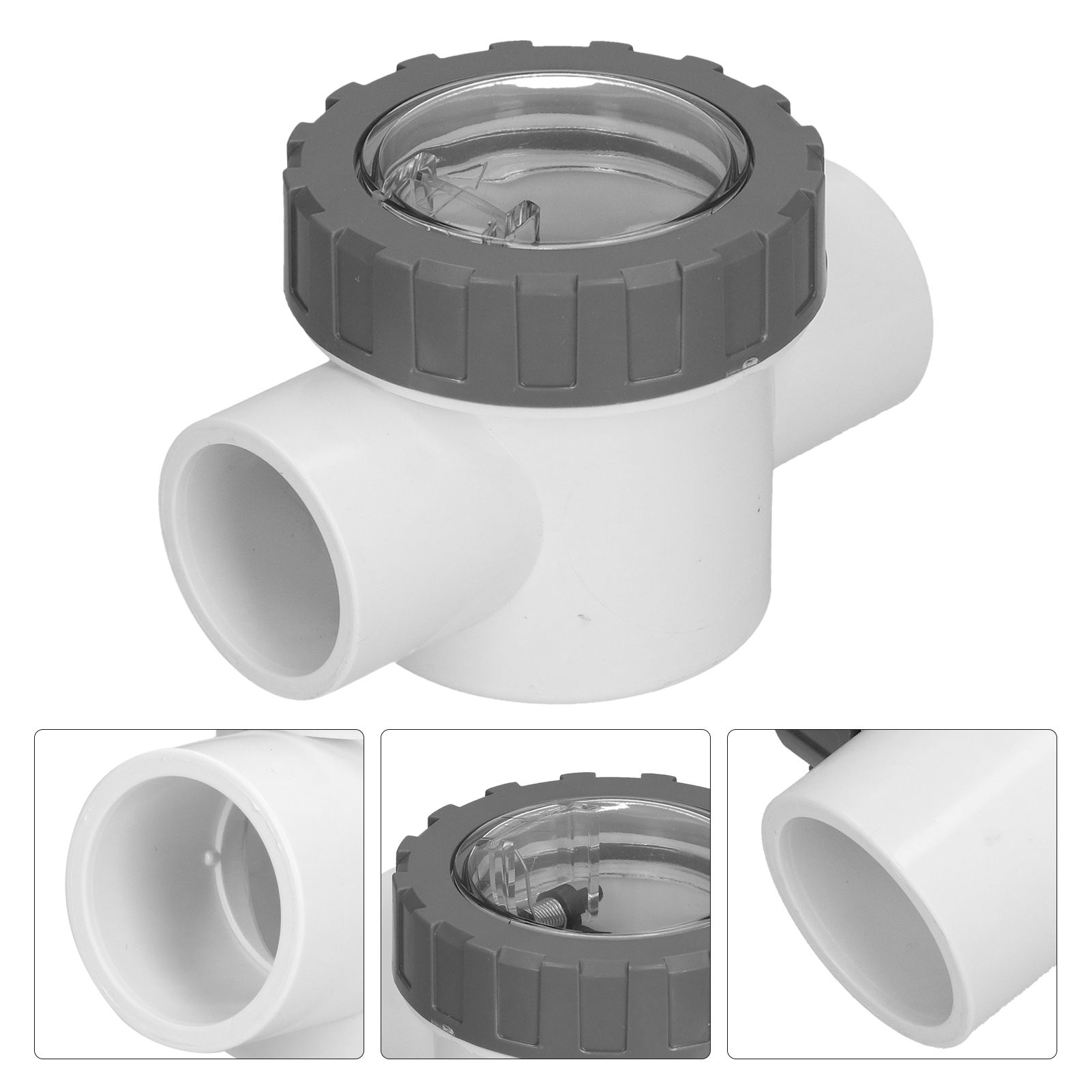 PVC Check Valve Swimming Pool Transparent NonReturn Valve Replacement view 6