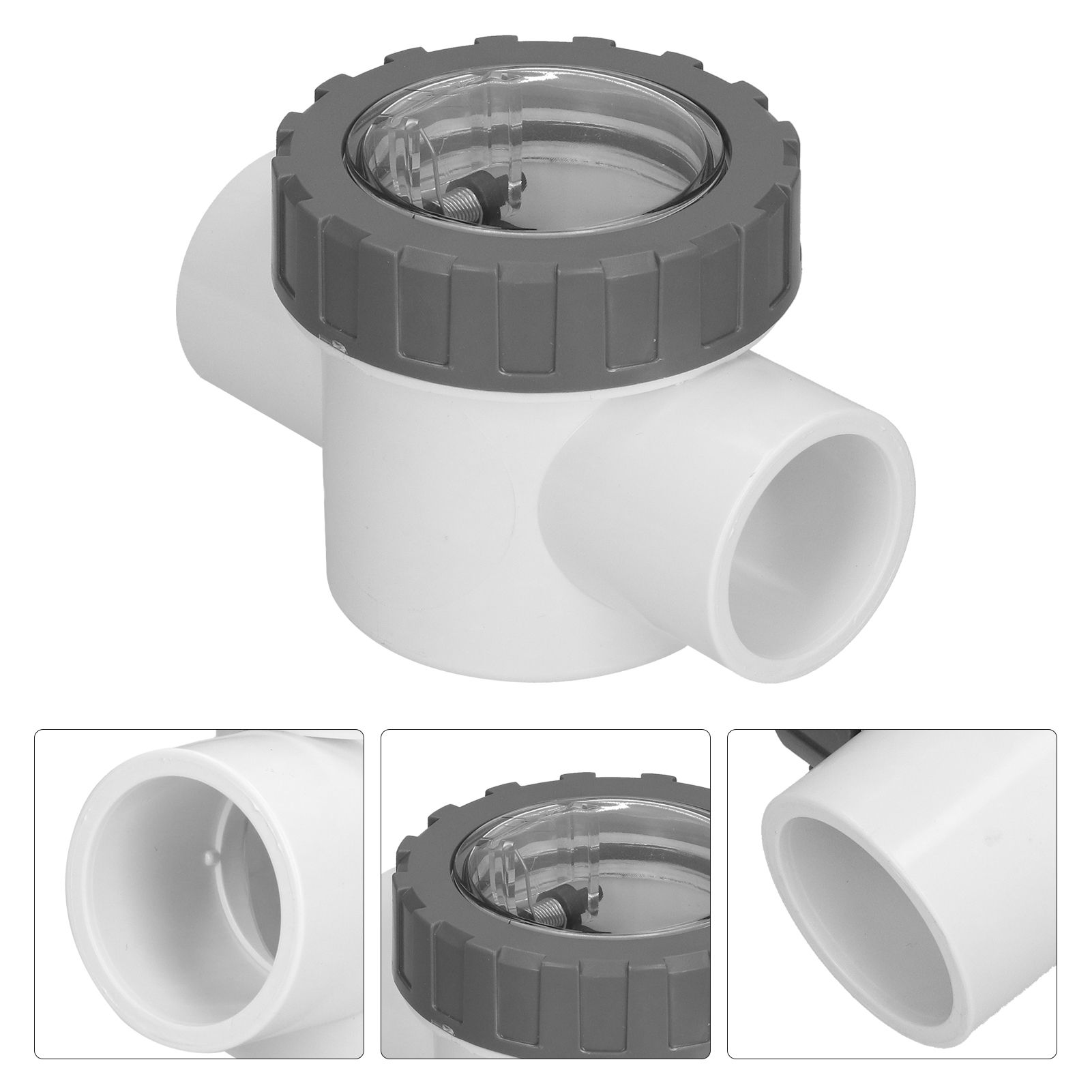 PVC Check Valve Swimming Pool Transparent NonReturn Valve Replacement view 7
