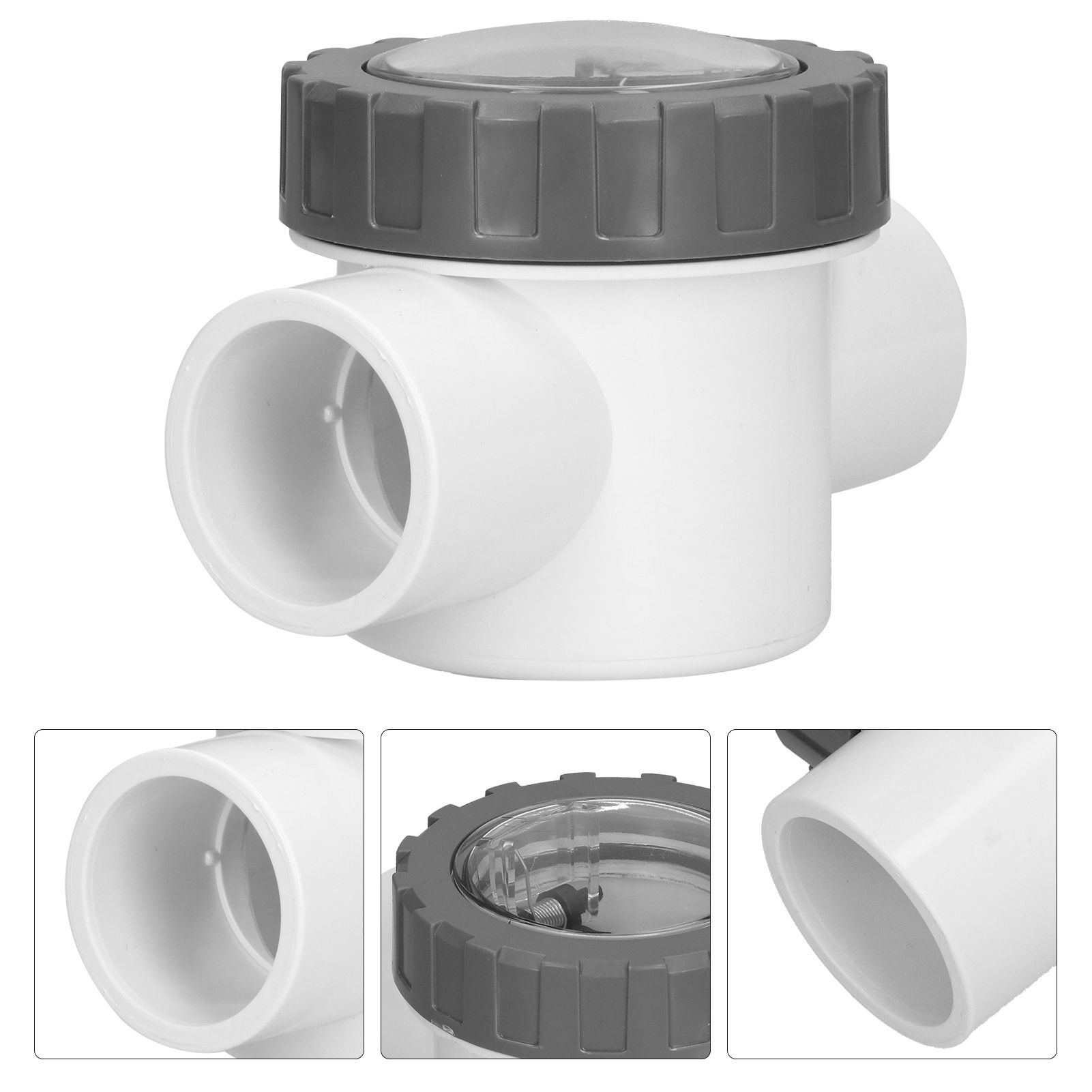 PVC Check Valve Swimming Pool Transparent NonReturn Valve Replacement view 8