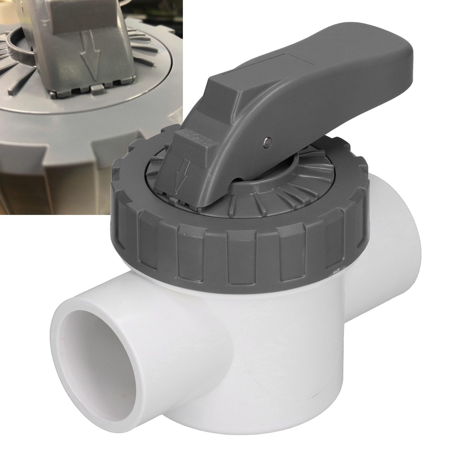 Diverter Valve Water Treatment Ball Valve with Handle for Swimming Pool view 12
