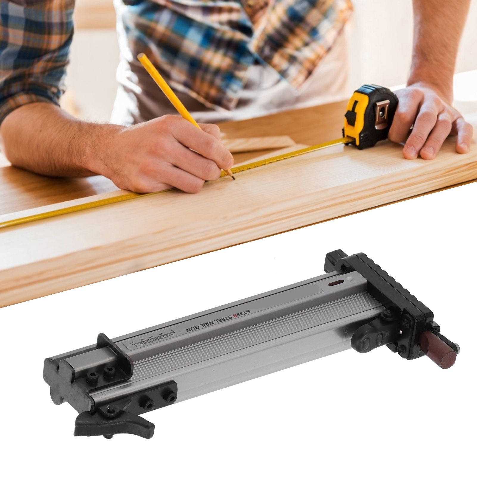 Manual Nailer Nail Shooter Woodworking Nailing Tool for Gardening Home view 11